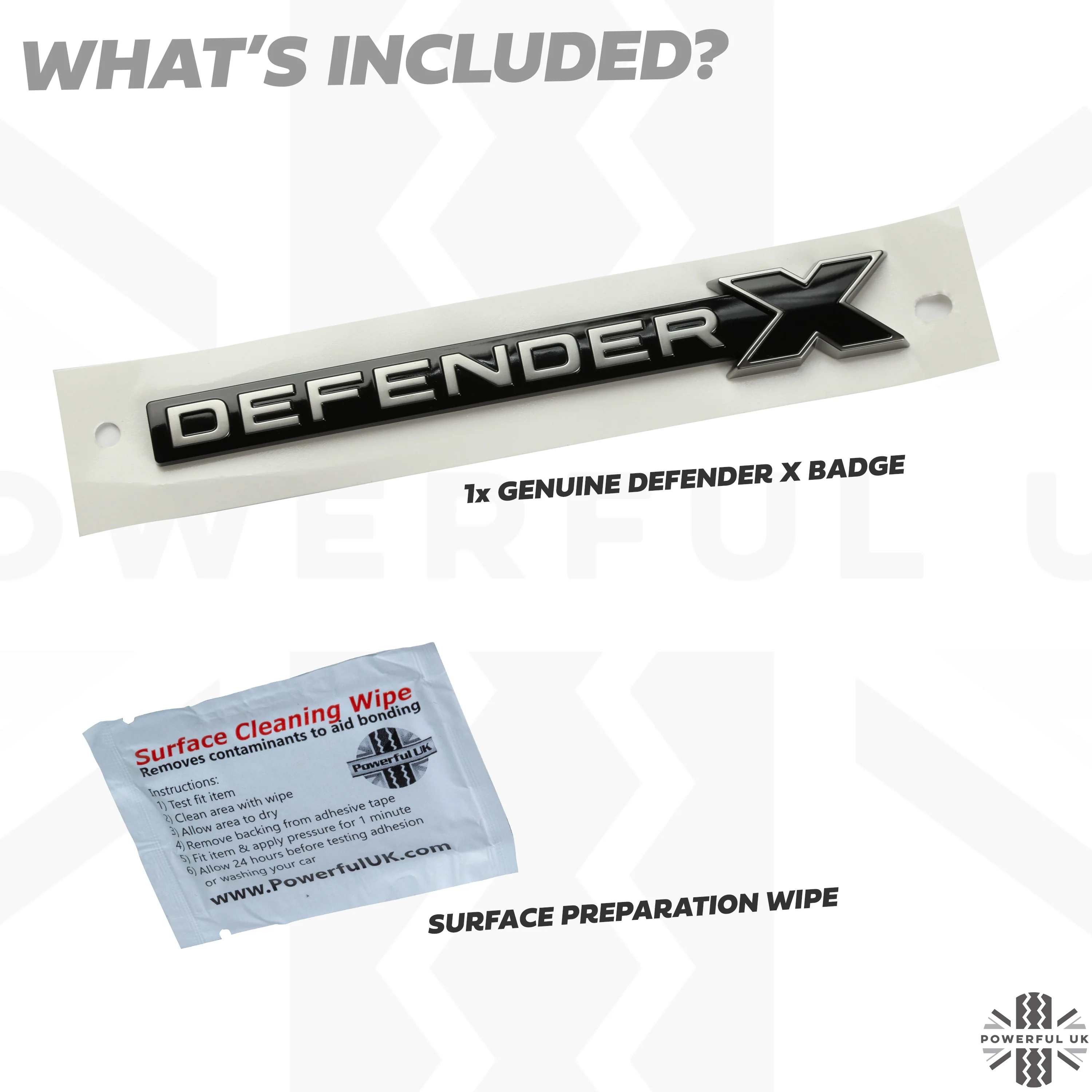 1x Genuine 'DEFENDER X' Badge for Land Rover Defender L663 - Image 3