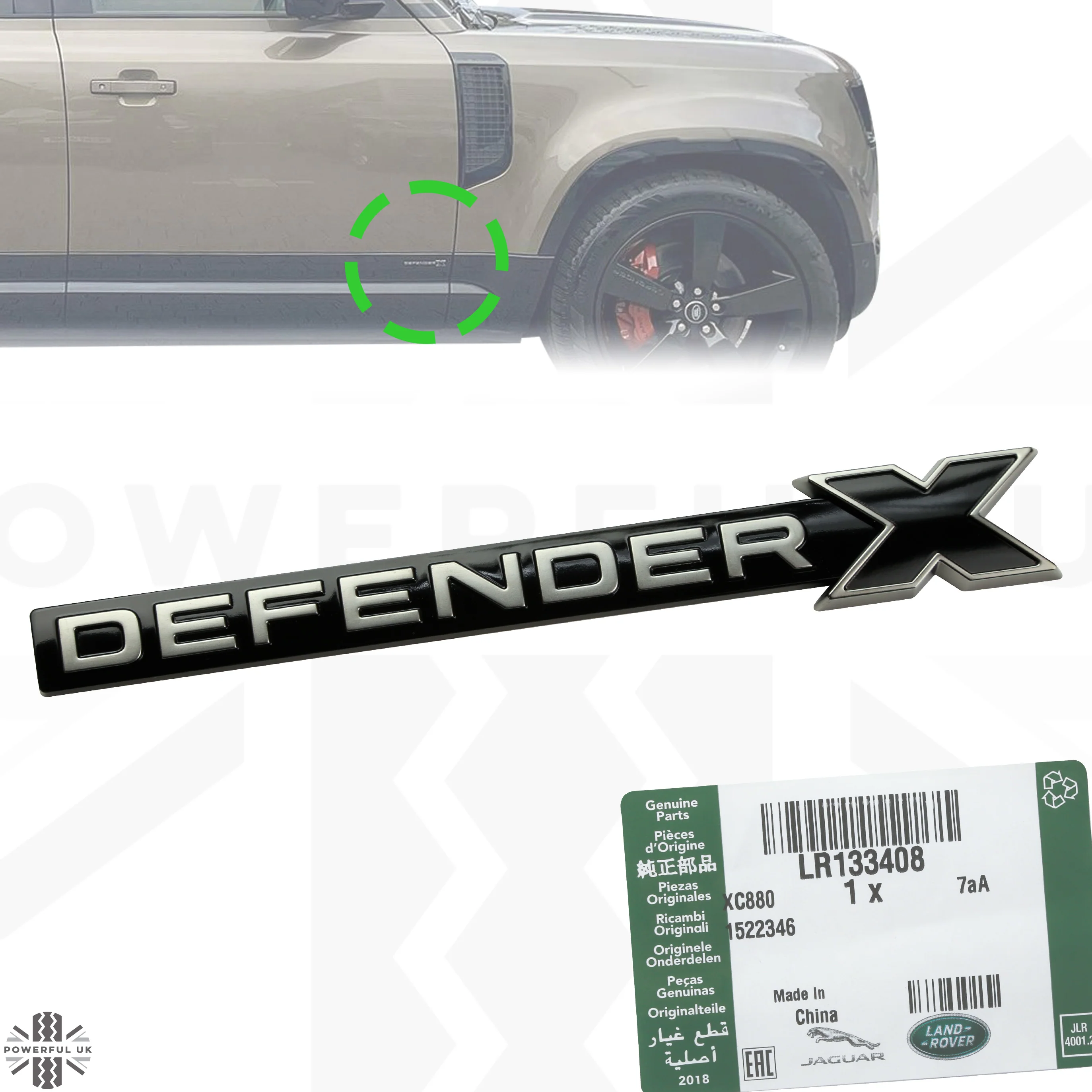 1x Genuine 'DEFENDER X' Badge for Land Rover Defender L663 - Image 8