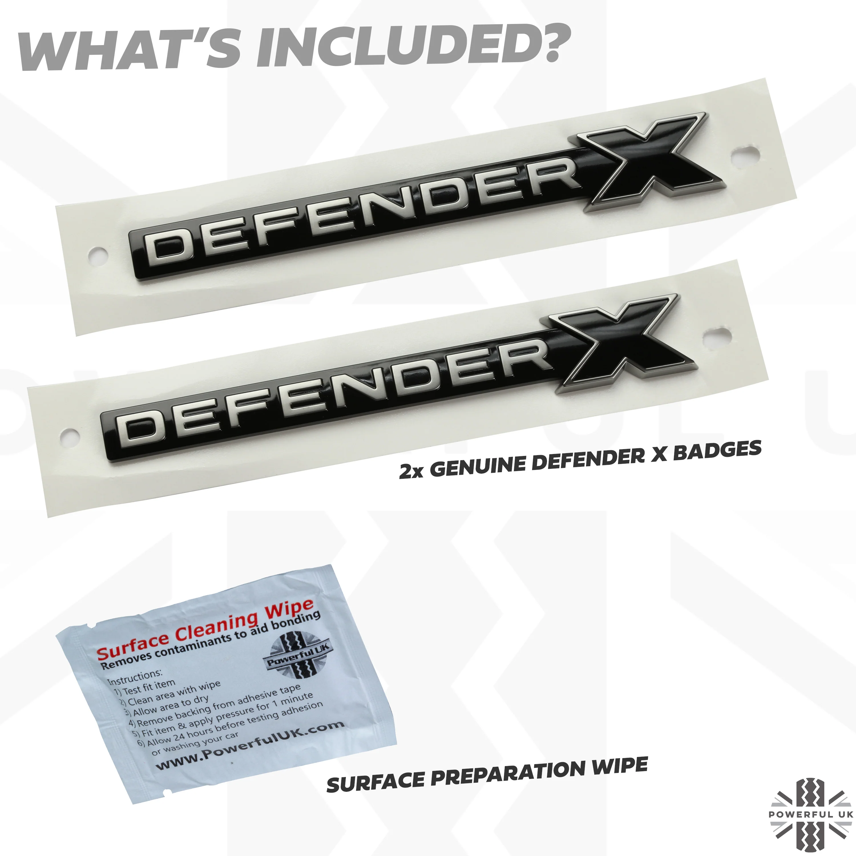 2x Genuine 'DEFENDER X' Badge for Land Rover Defender L663 - Image 3