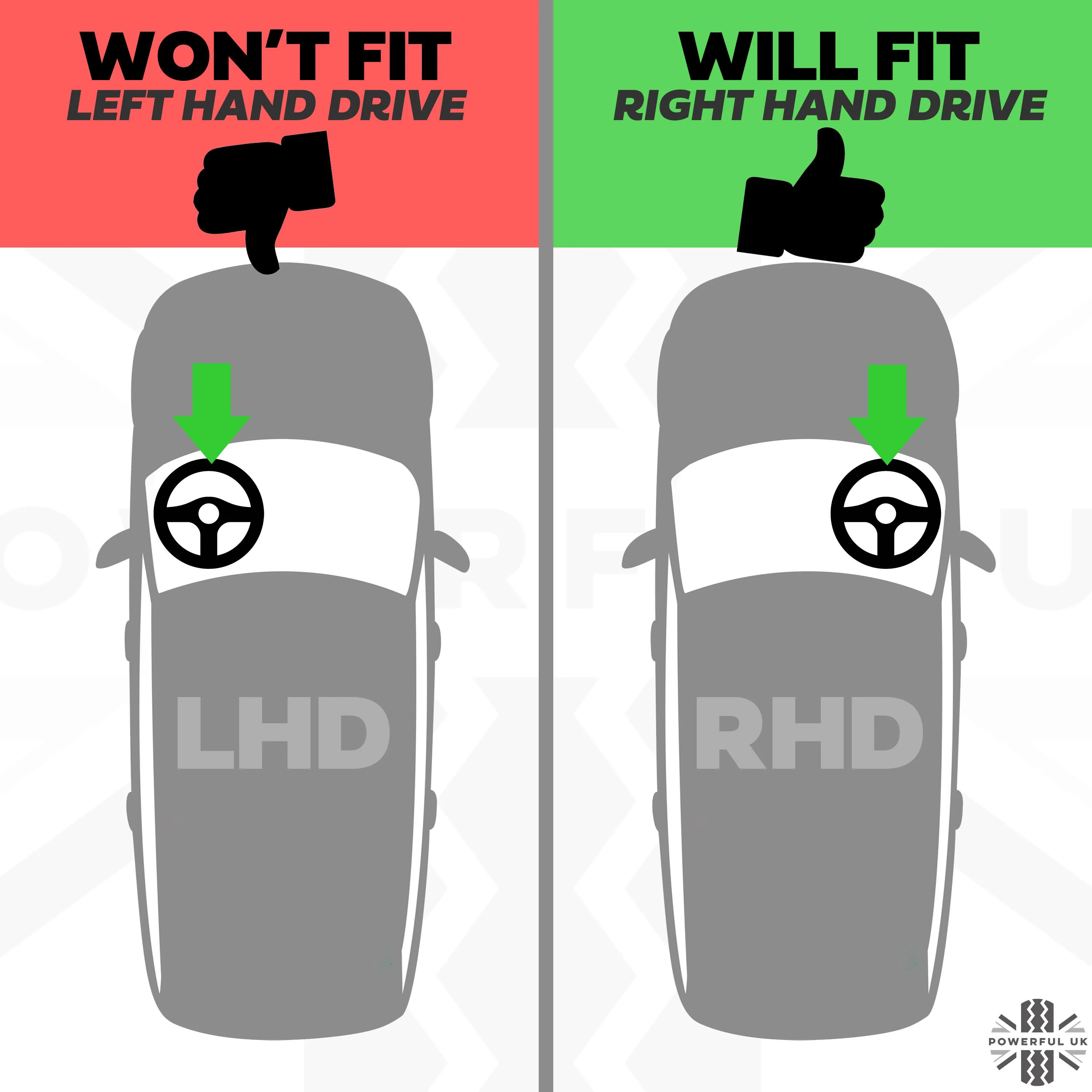 3pc Gloss Black Interior Trim Kit (Centre console & door pull) for Land Rover Defender 90 - RHD - Image 8