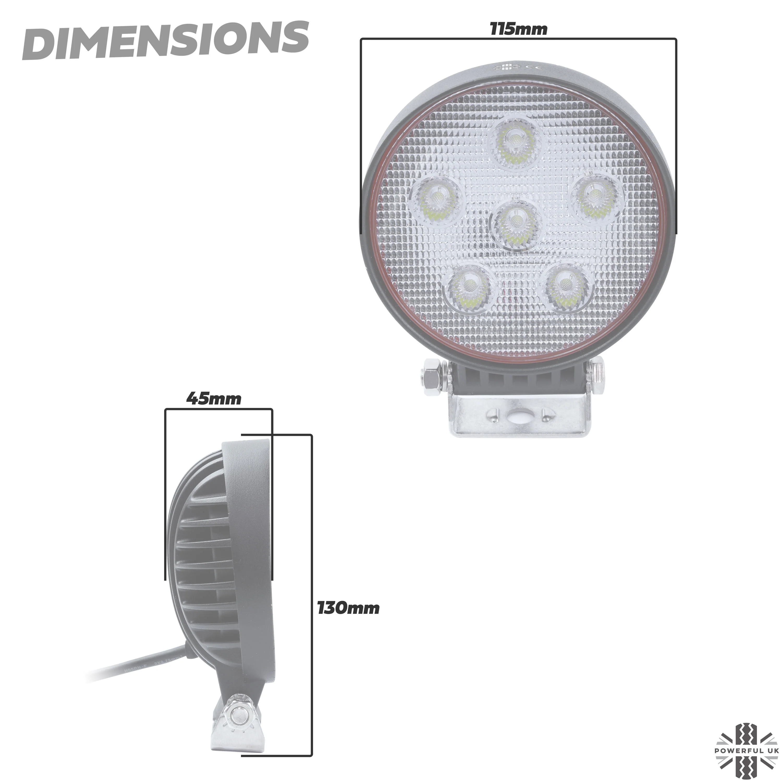 4.6" LED Round Work Light - 1pc - Image 7