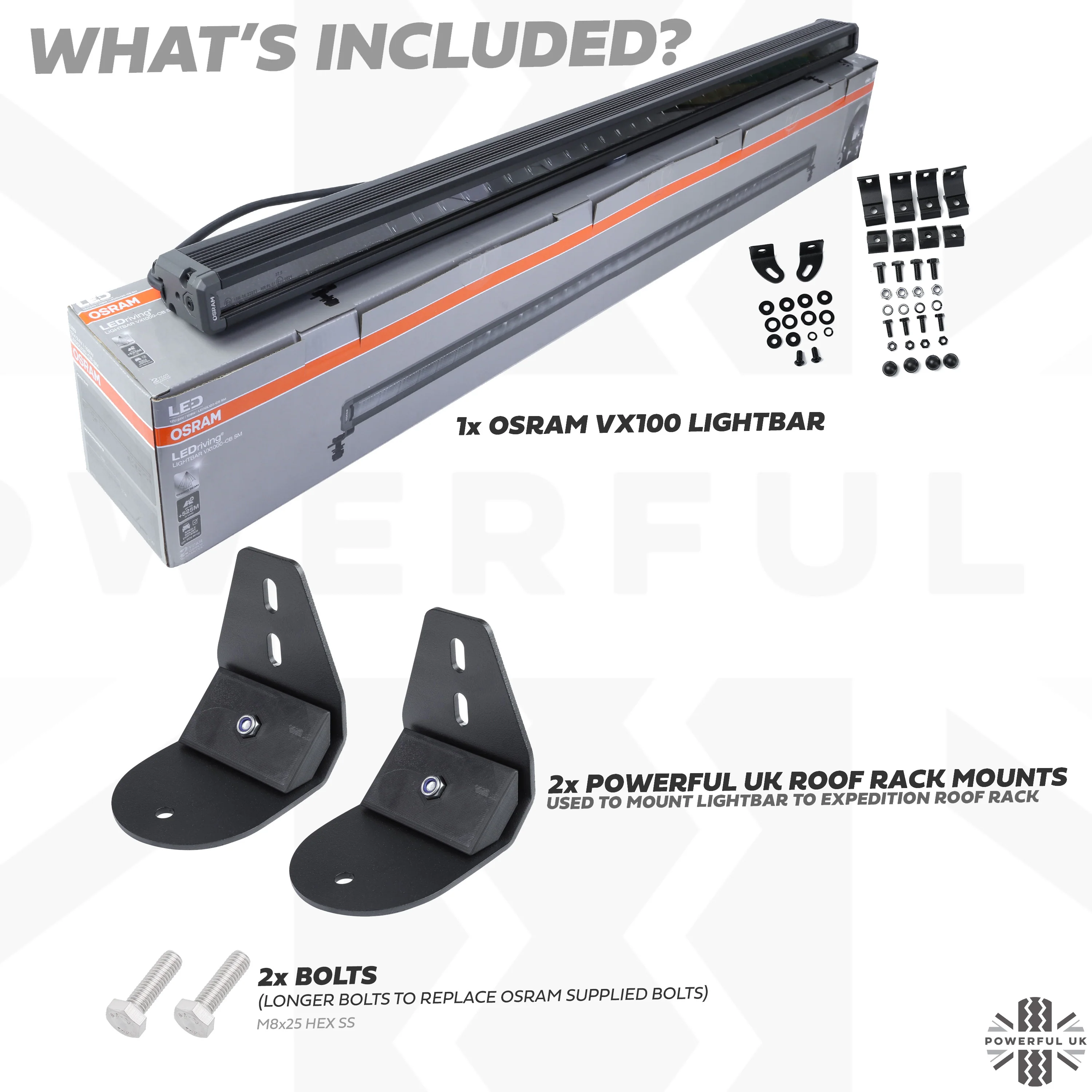 40" OSRAM Light Bar & Roof Rack Mount Kit for the Land Rover Defender L663 - Image 3