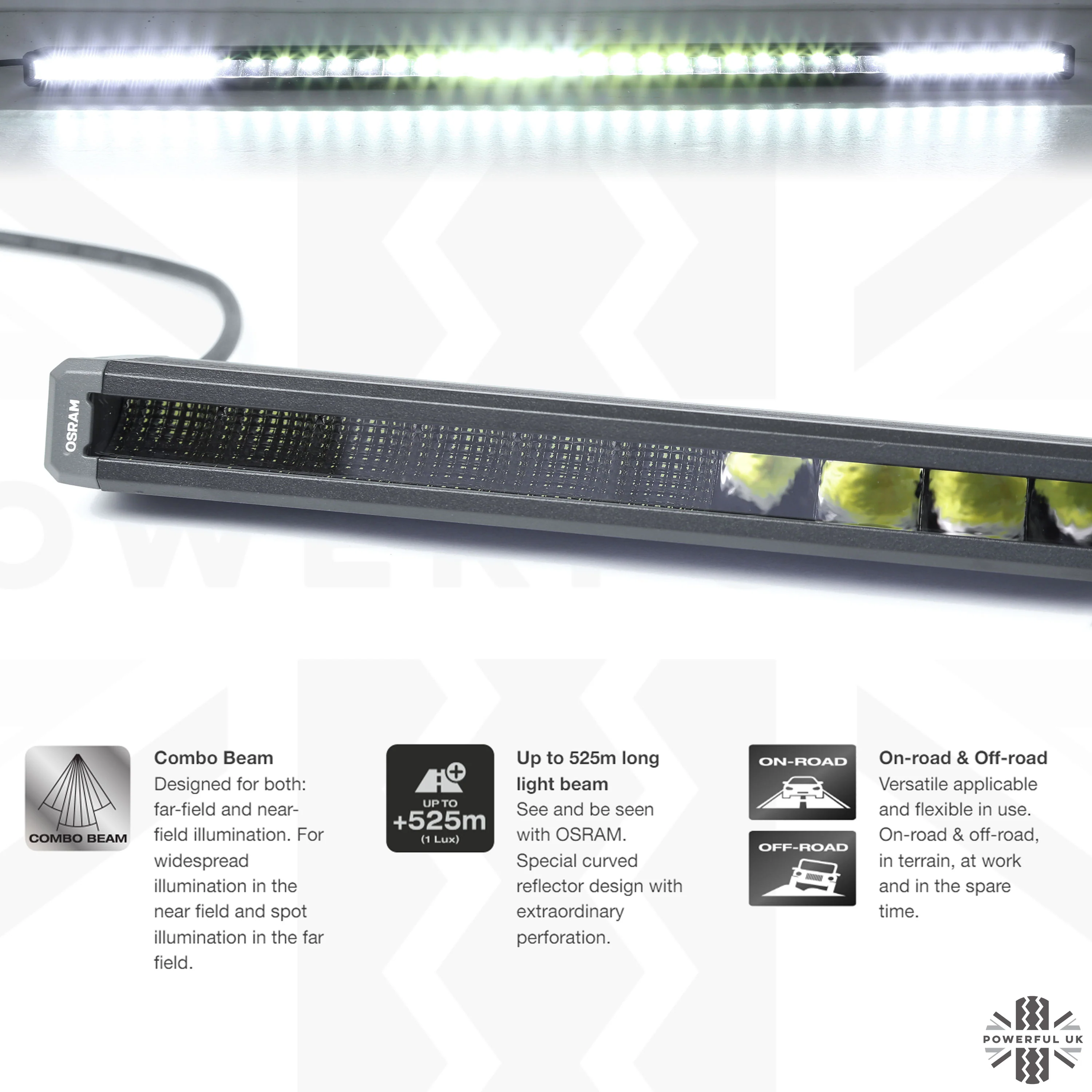 40" OSRAM Light Bar & Roof Rack Mount Kit for the Land Rover Defender L663 - Image 7