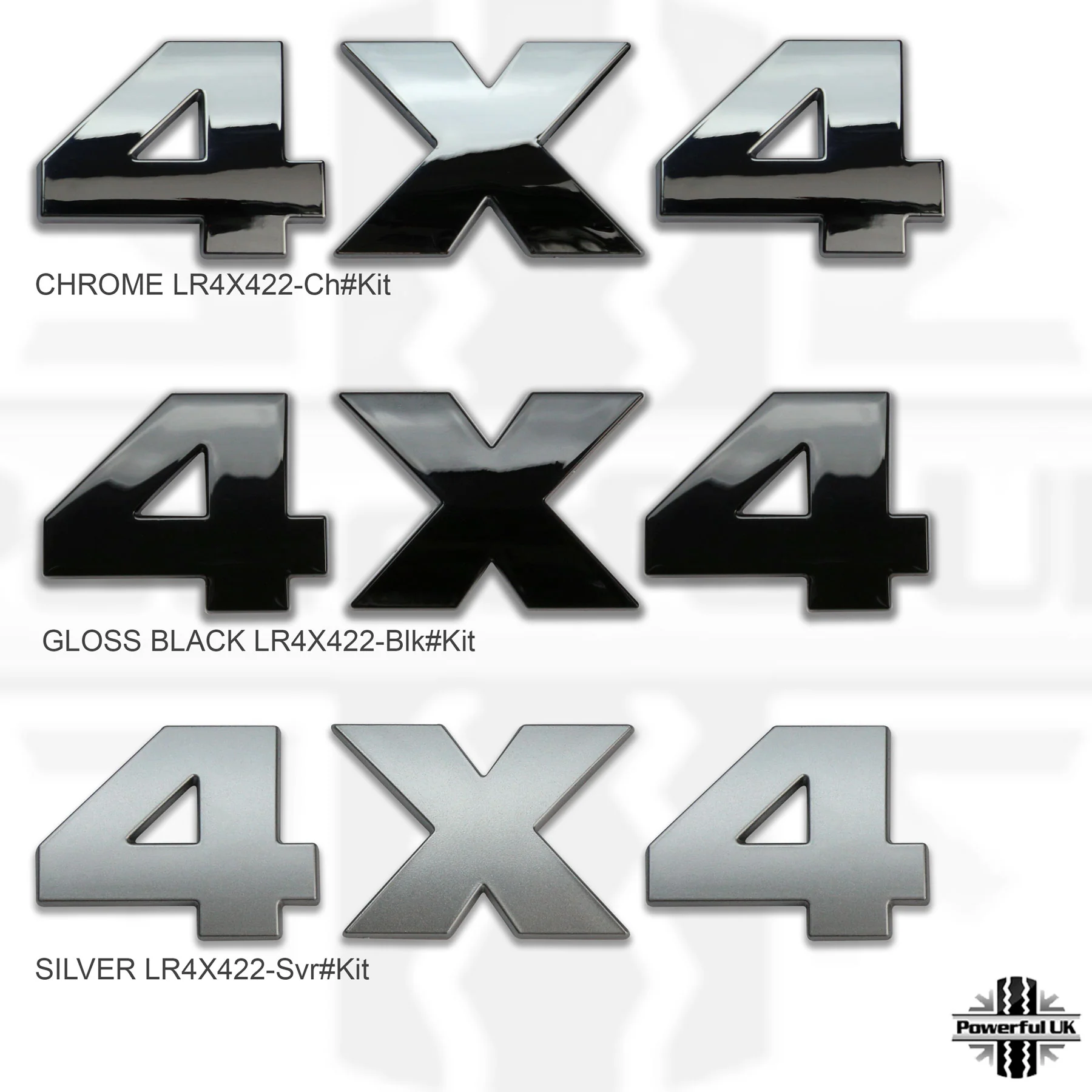 '4X4' Lettering Kit - Chrome - Image 6