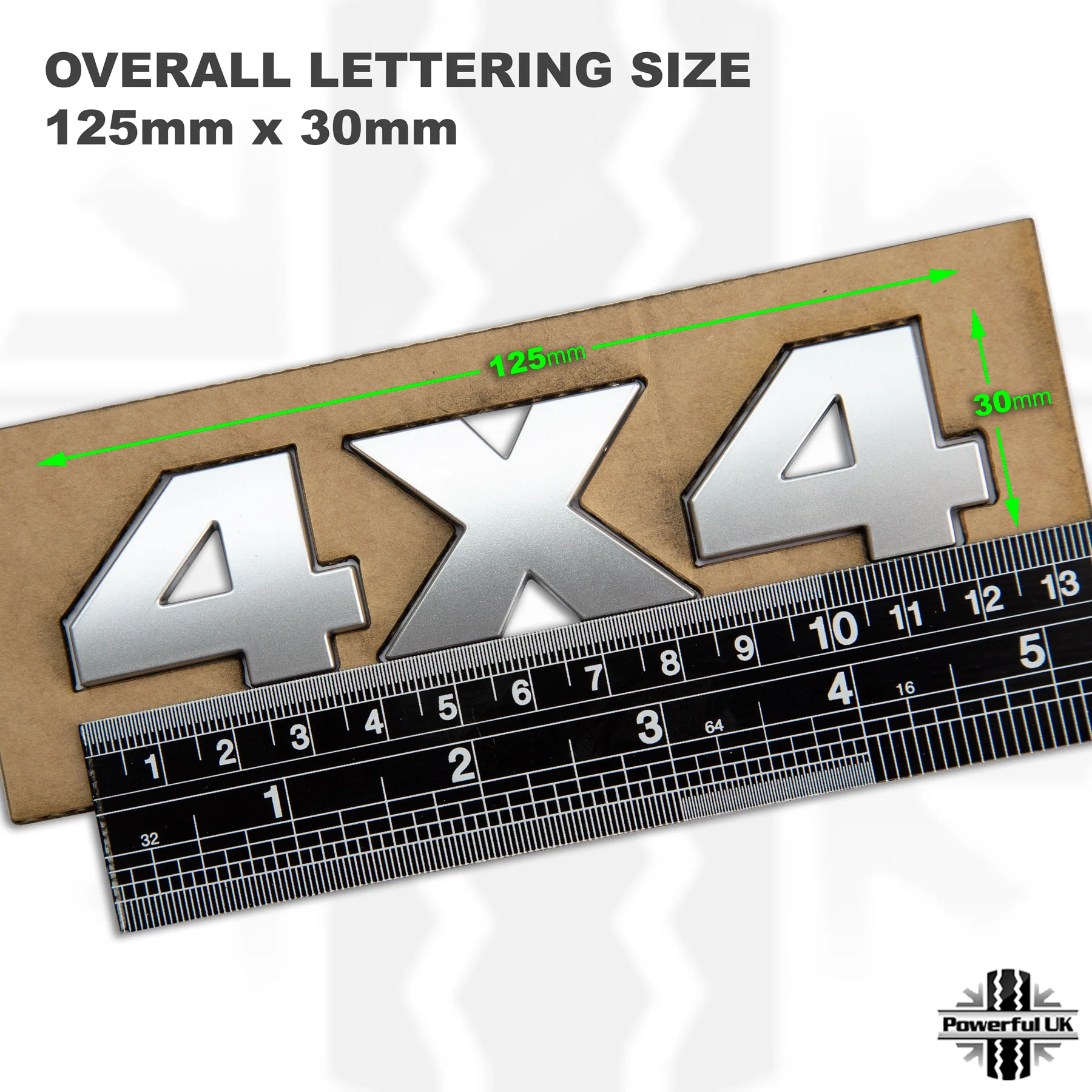 '4X4' Lettering Kit - Gloss Black - Image 4