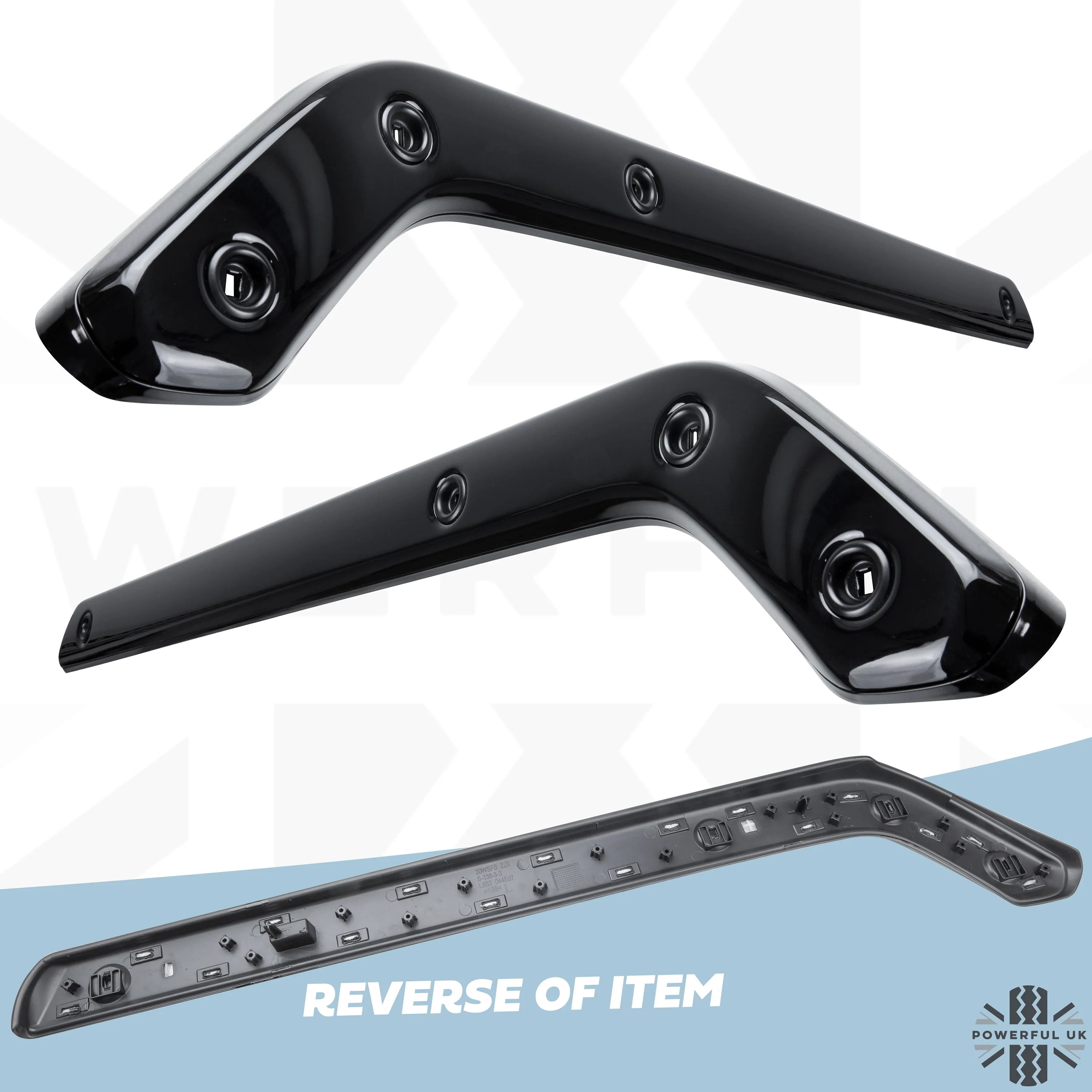 5pc Gloss Black Interior Trim Kit (Centre console & door pulls) for Land Rover Defender - 110/130 - LHD - Image 3