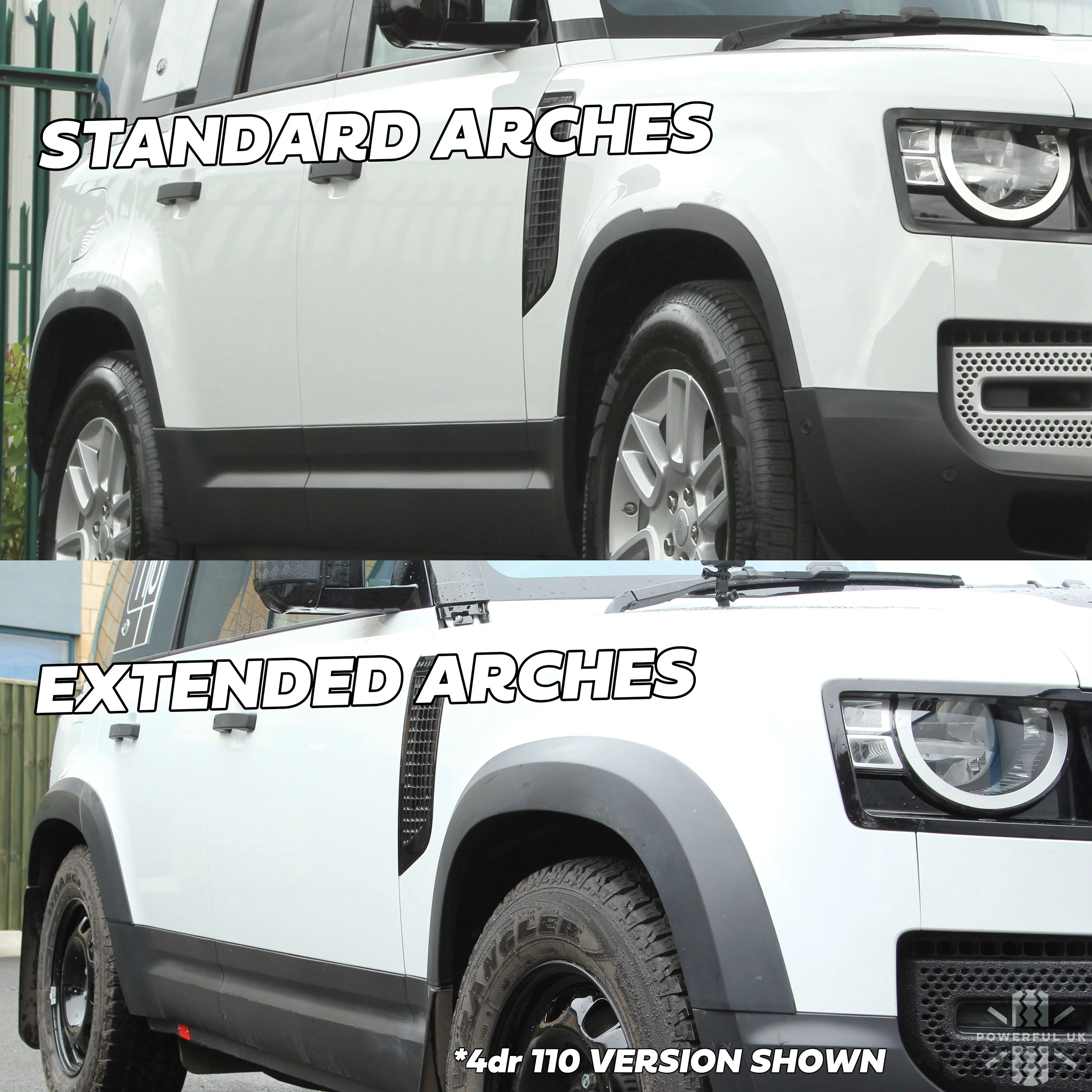 6pc Wheel Arch Kit for Land Rover Defender L663 - ROW - Gloss Black - Image 9