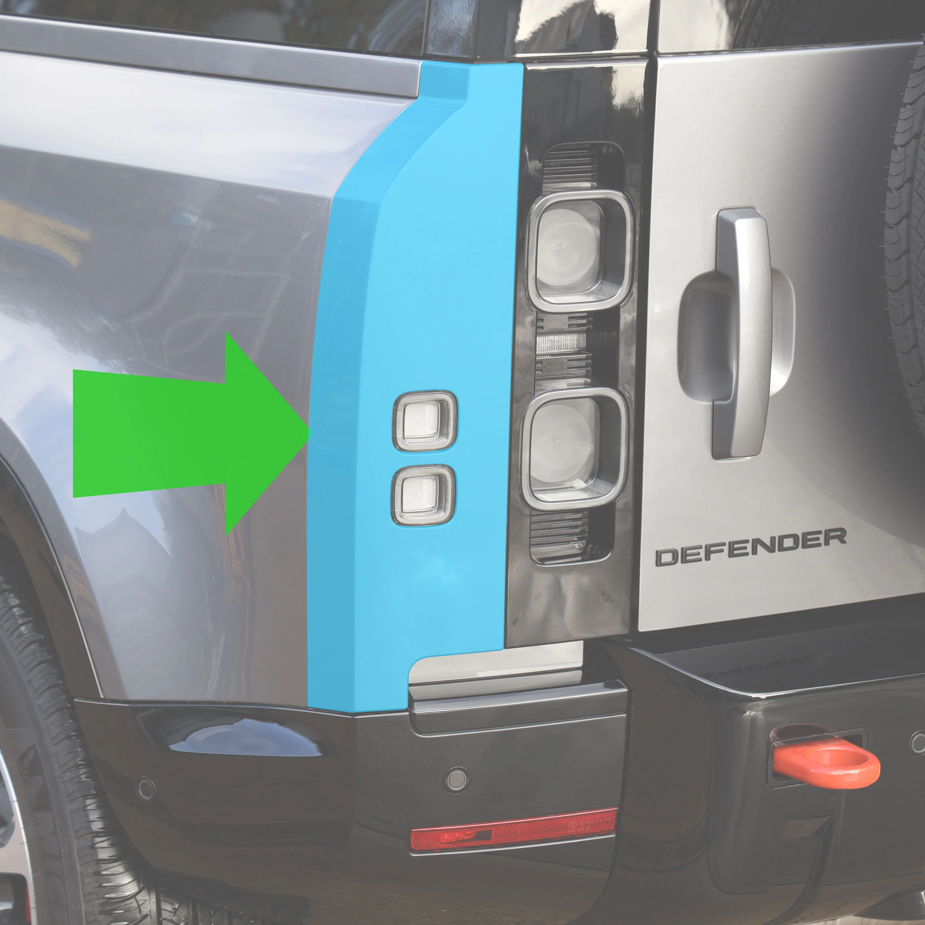 Aftermarket Rear Corner Panels - Gloss Black - for Land Rover Defender L663 - PAIR - Image 3