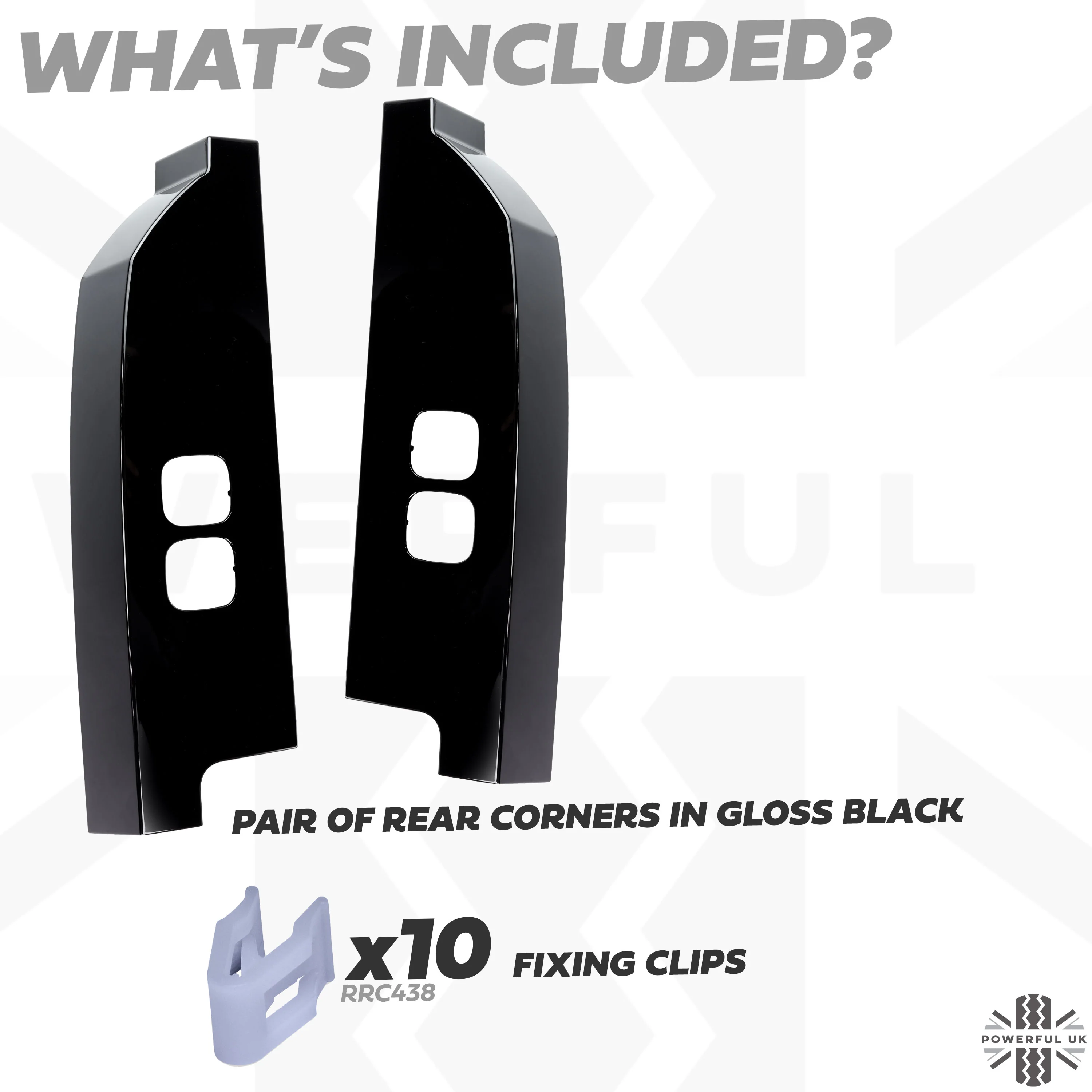 Aftermarket Rear Corner Panels - Gloss Black - for Land Rover Defender L663 - PAIR - Image 6