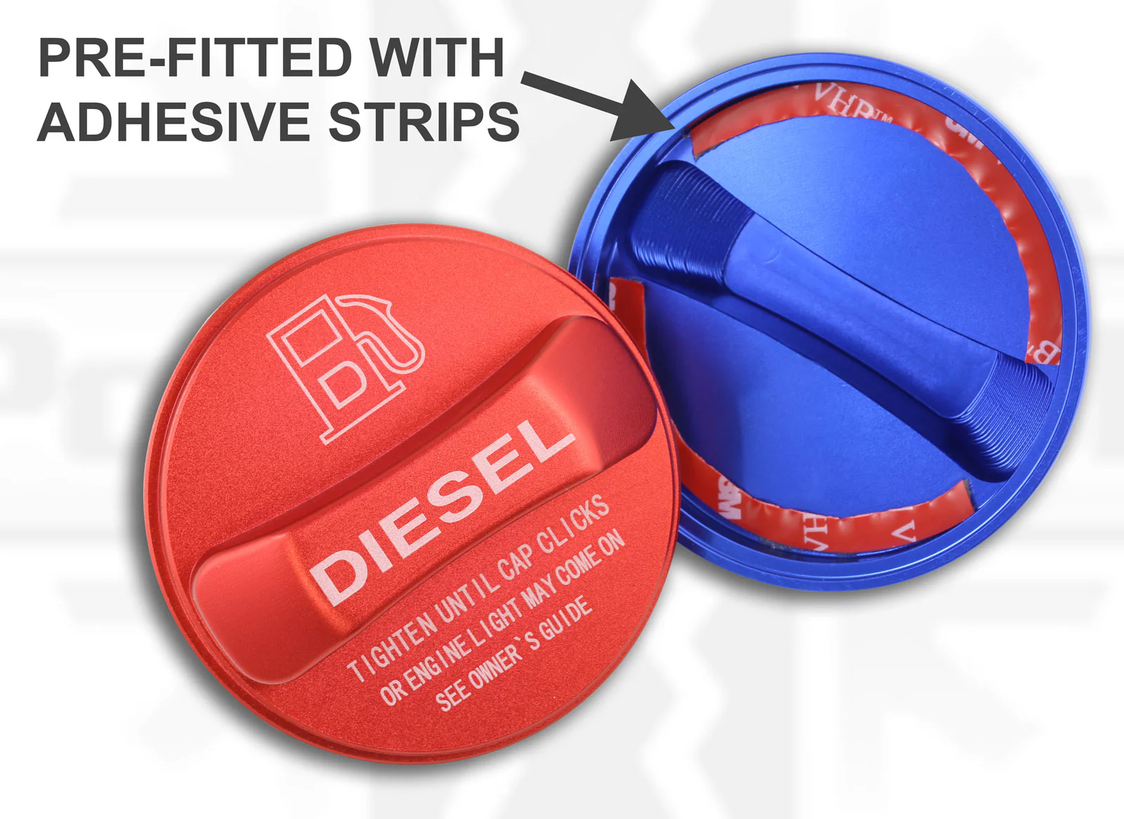 Alloy Fuel Filler Cap Cover for Range Rover L405 - Diesel - Blue - Image 4