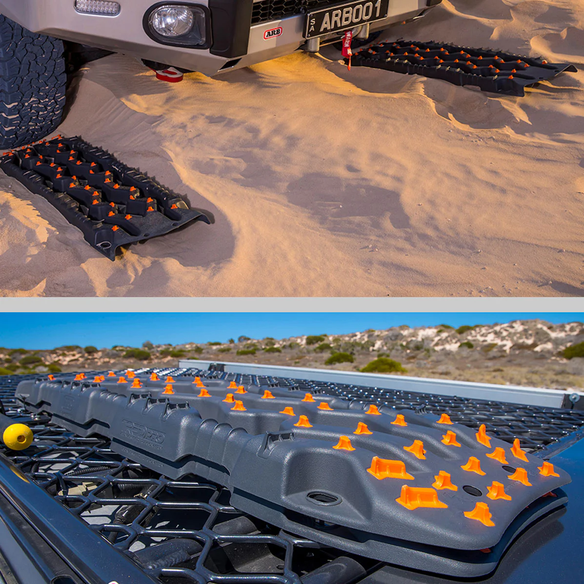 ARB x TRED PRO Recovery Boards in Grey & Orange - Twin Pack - Image 3