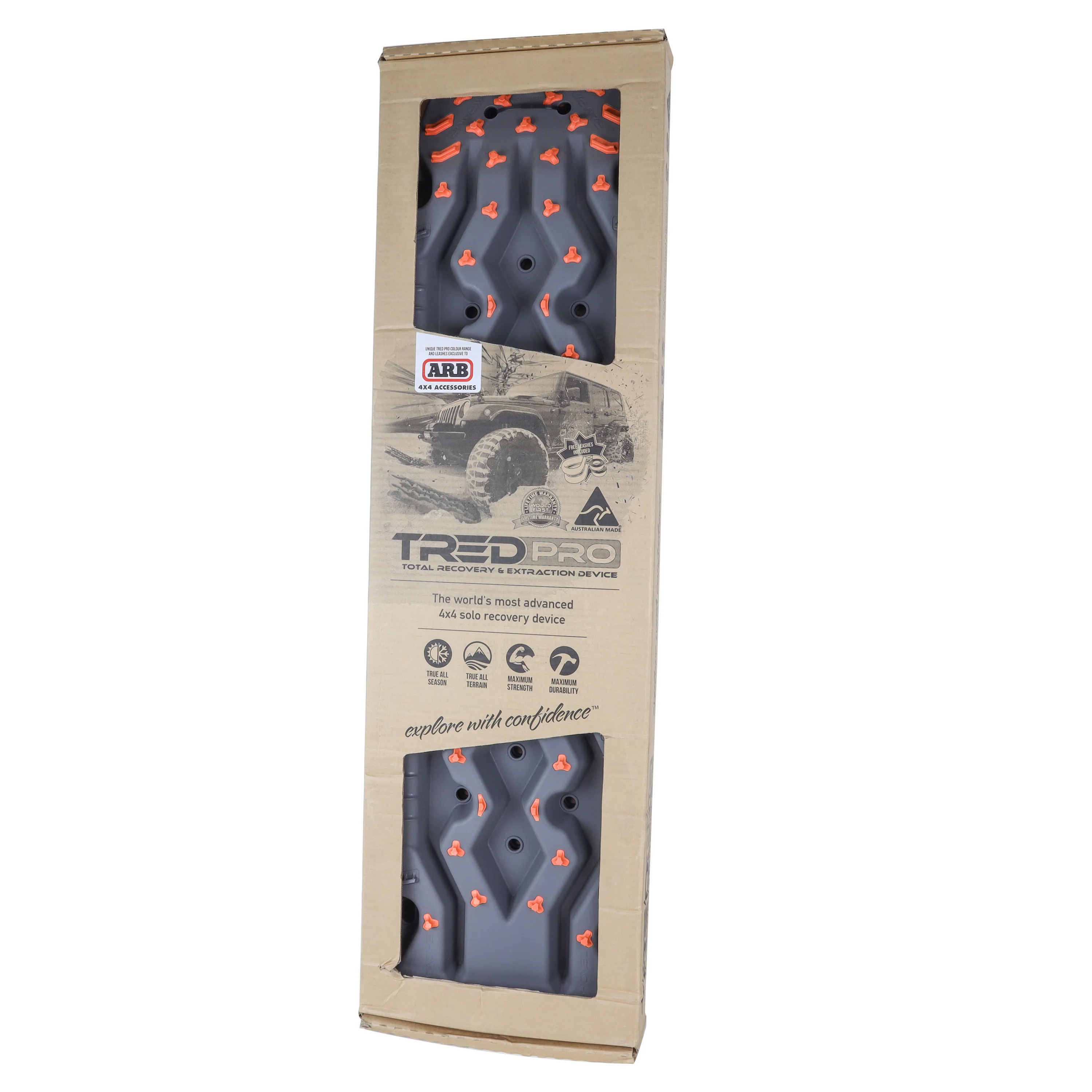 ARB x TRED PRO Recovery Boards in Grey & Orange - Twin Pack - Image 9