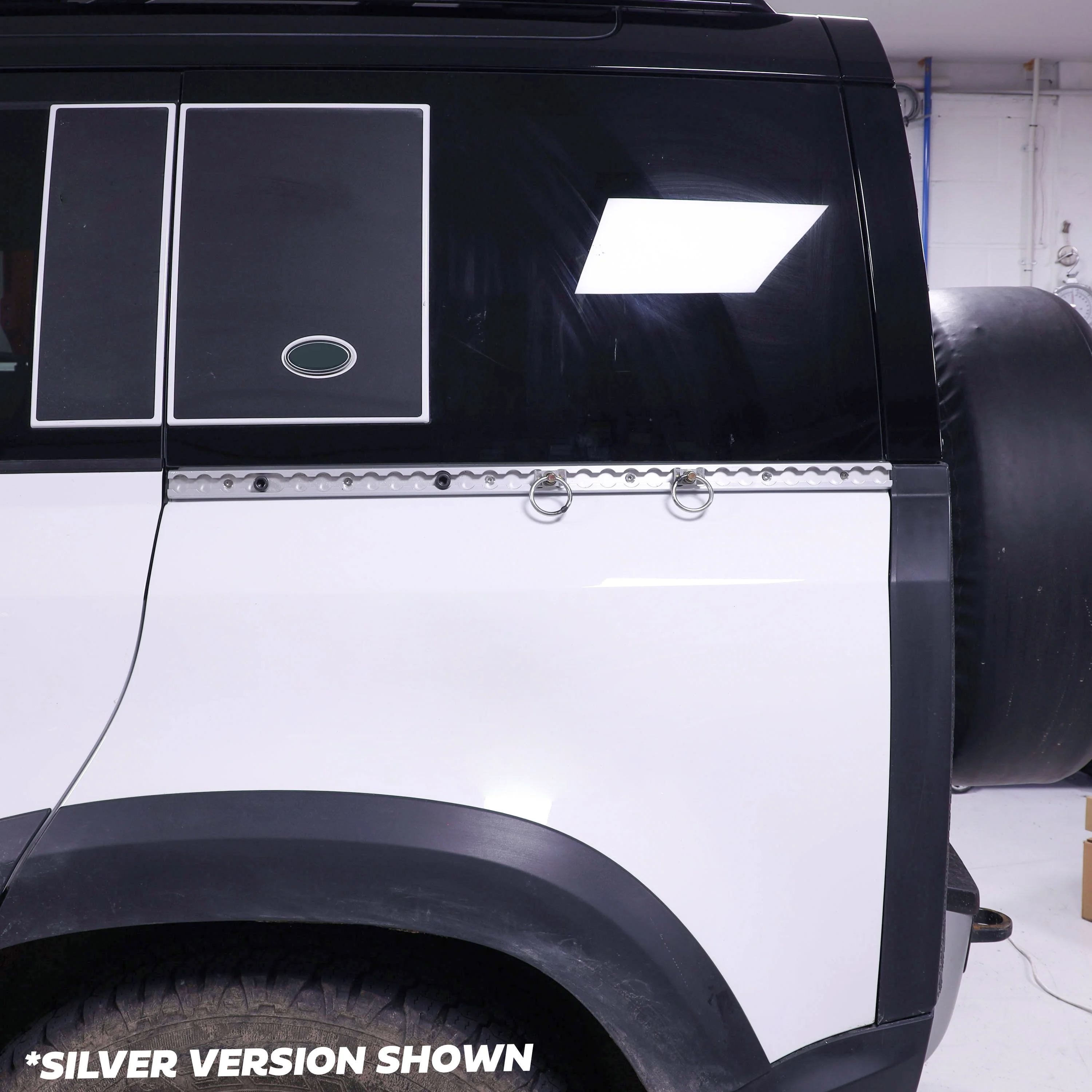 Black Anodised Utility Side Rail for Land Rover Defender L663 110 - Left Kit - Image 5