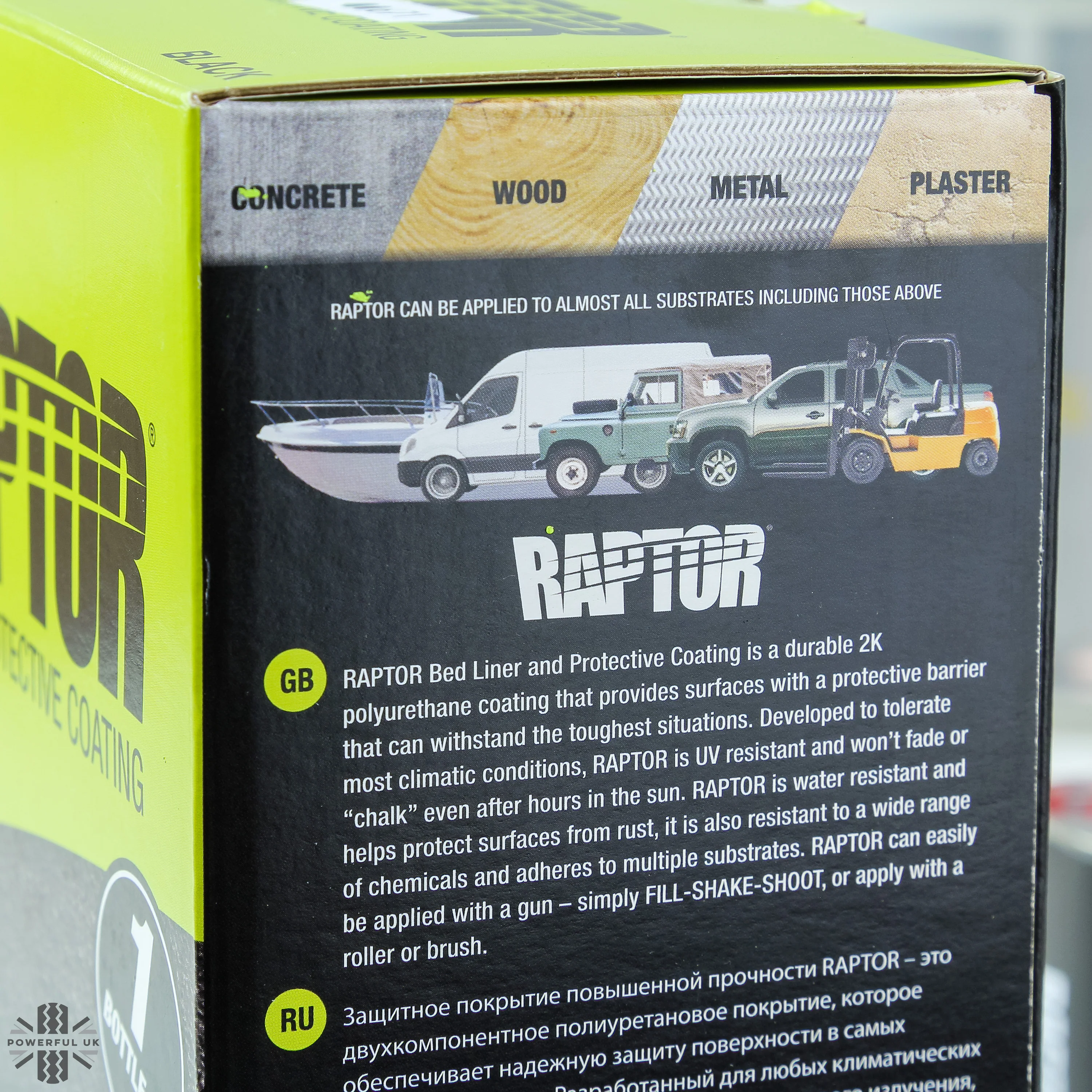 Black UPOL Raptor Paint 1 Litre (710ml liner + 240ml hardener) - Image 5