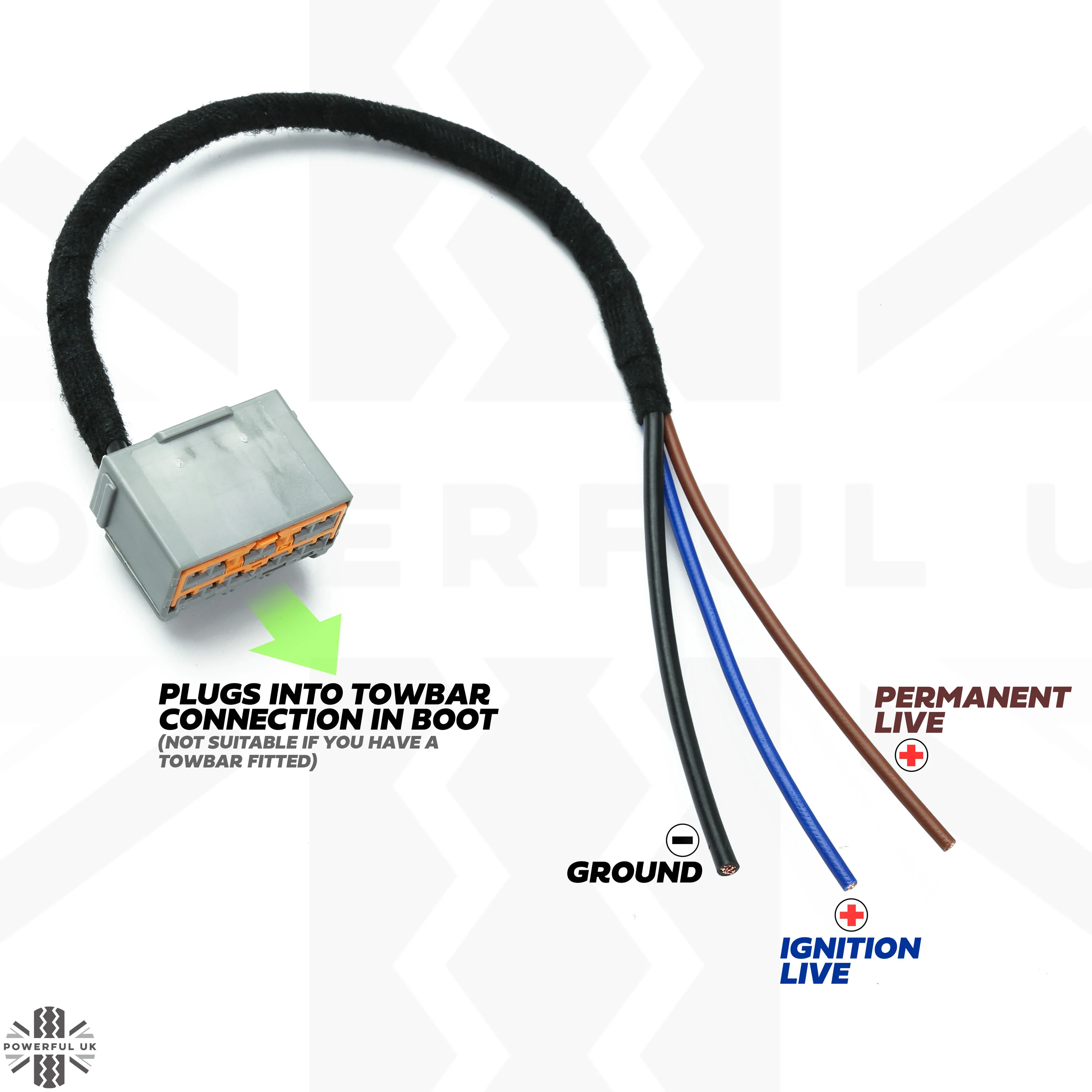 Boot Tow Bar Power Take-Off Loom for Land Rover Defender L663 - for NO Tow Bar - Image 3