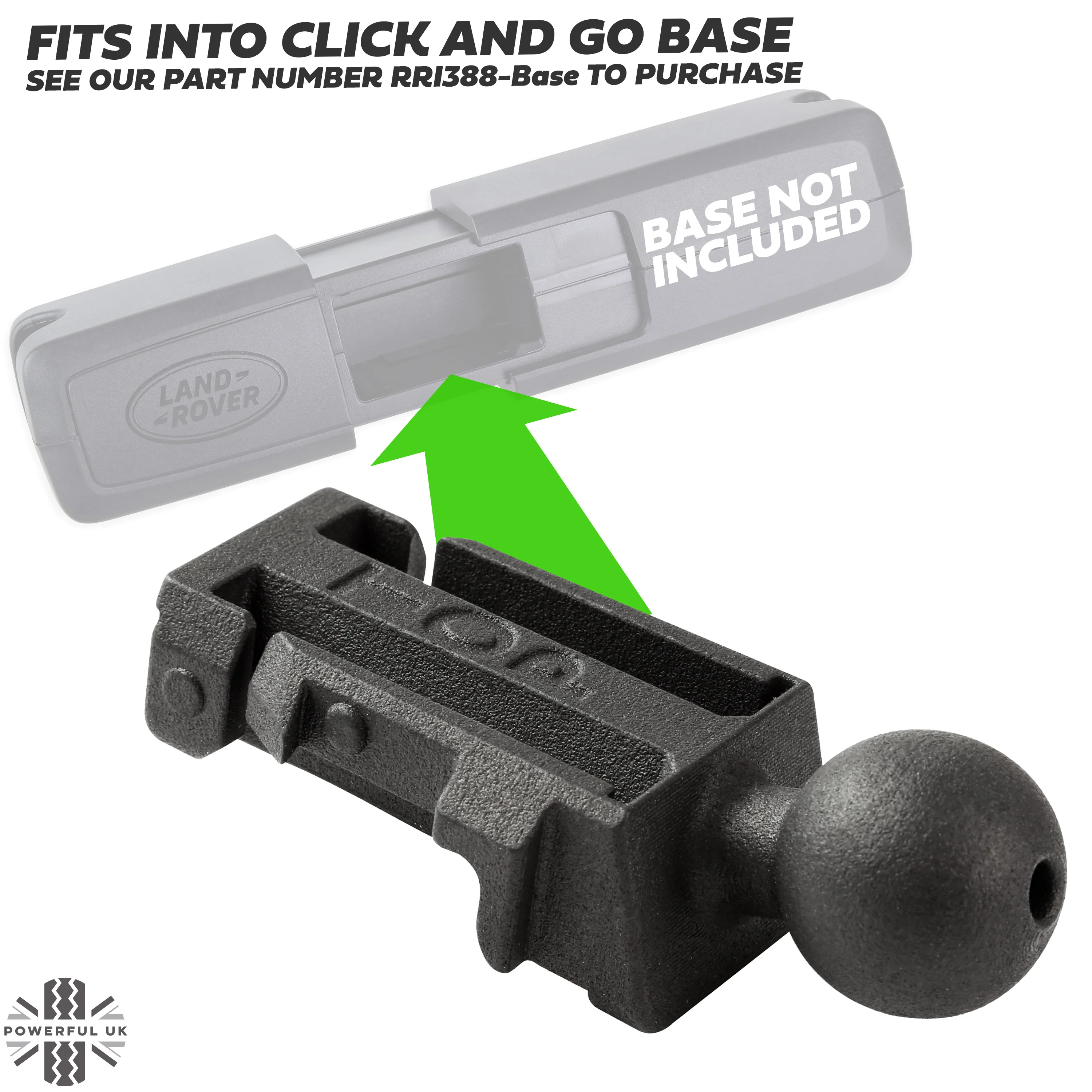 Click and Go to 1" ball head seat adapter for Land Rover Click and Go base - Image 4