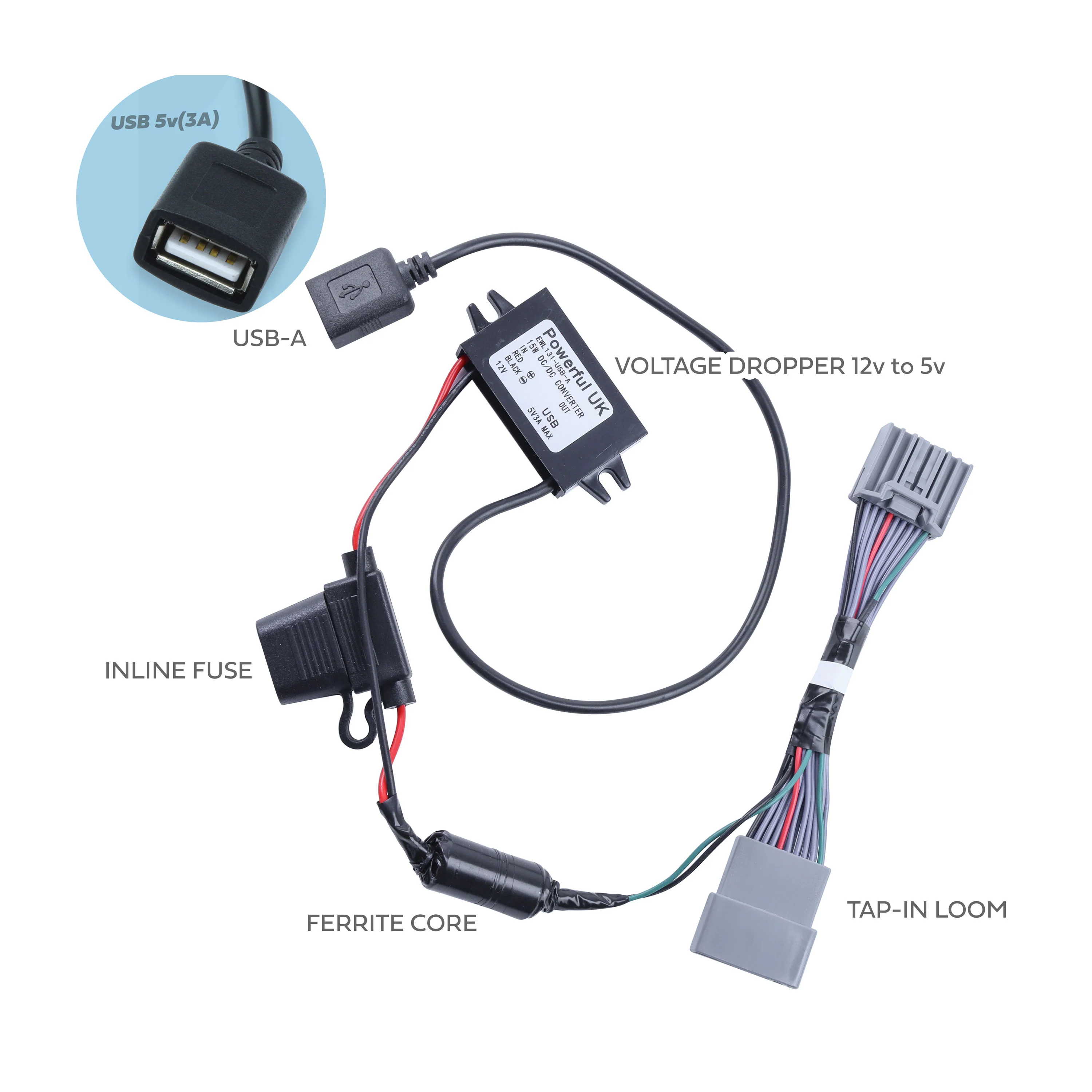 Dash Cam Overhead Console Wiring Kit for Land Rover Defender L663 - USB-A - Image 4
