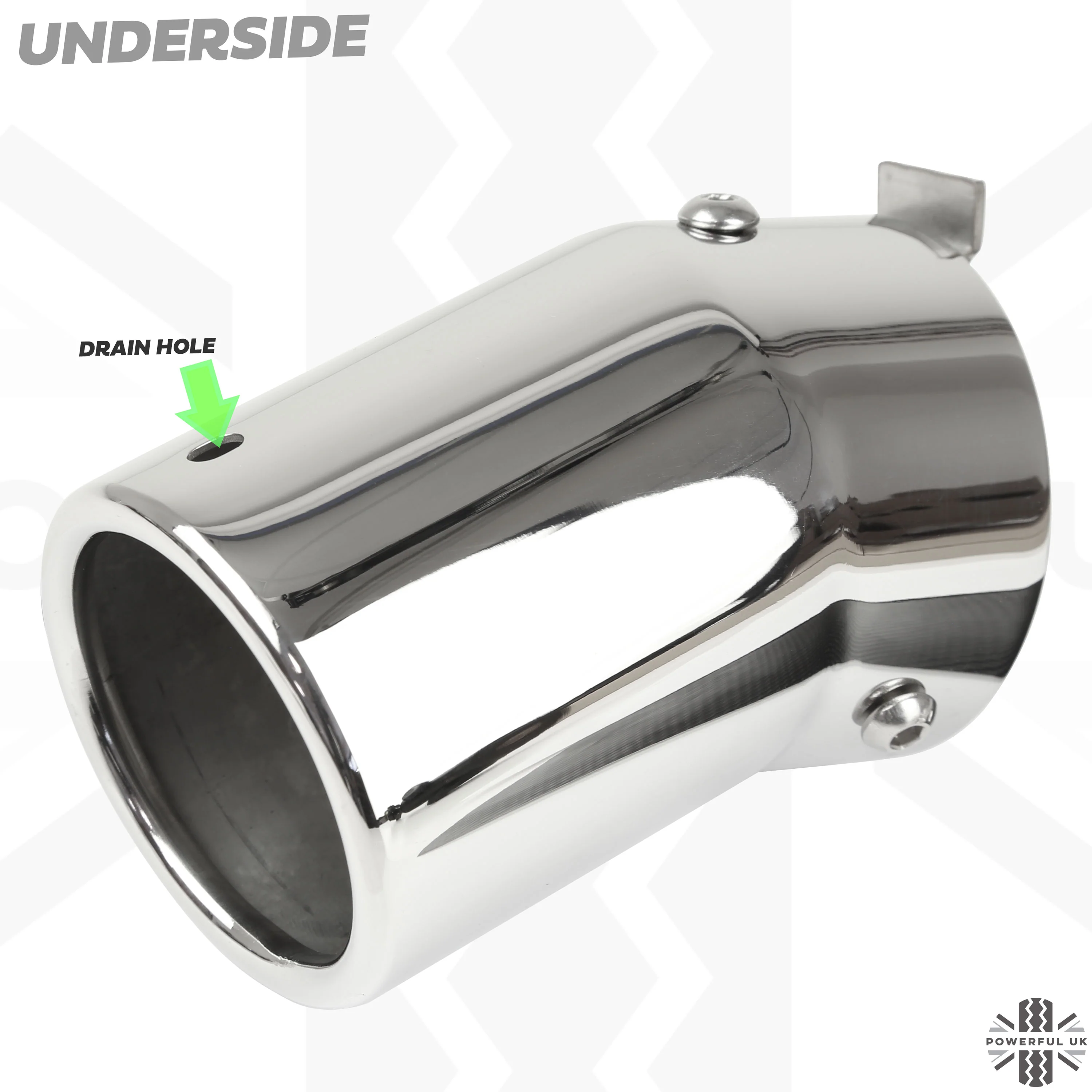 Exhaust Tips for Land Rover Defender L663 (for 55mm exhaust) - Stainless - Image 9