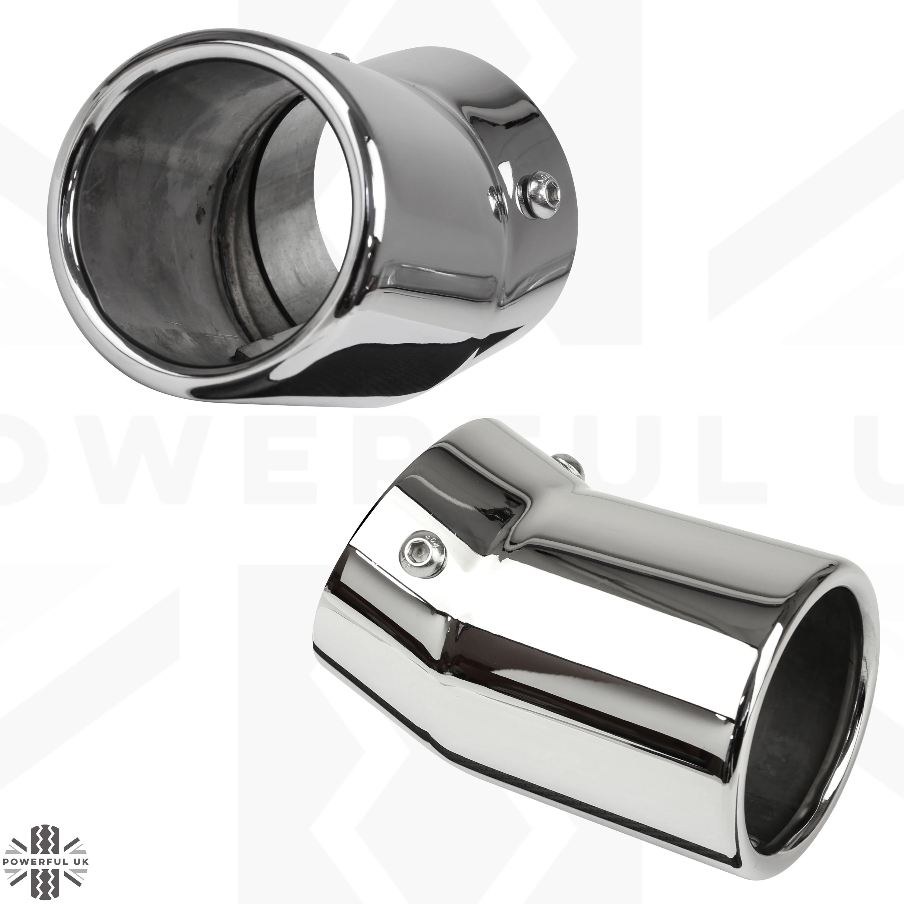 Exhaust Tips for Land Rover Defender L663 (for 65mm exhaust) - Stainless - Image 4