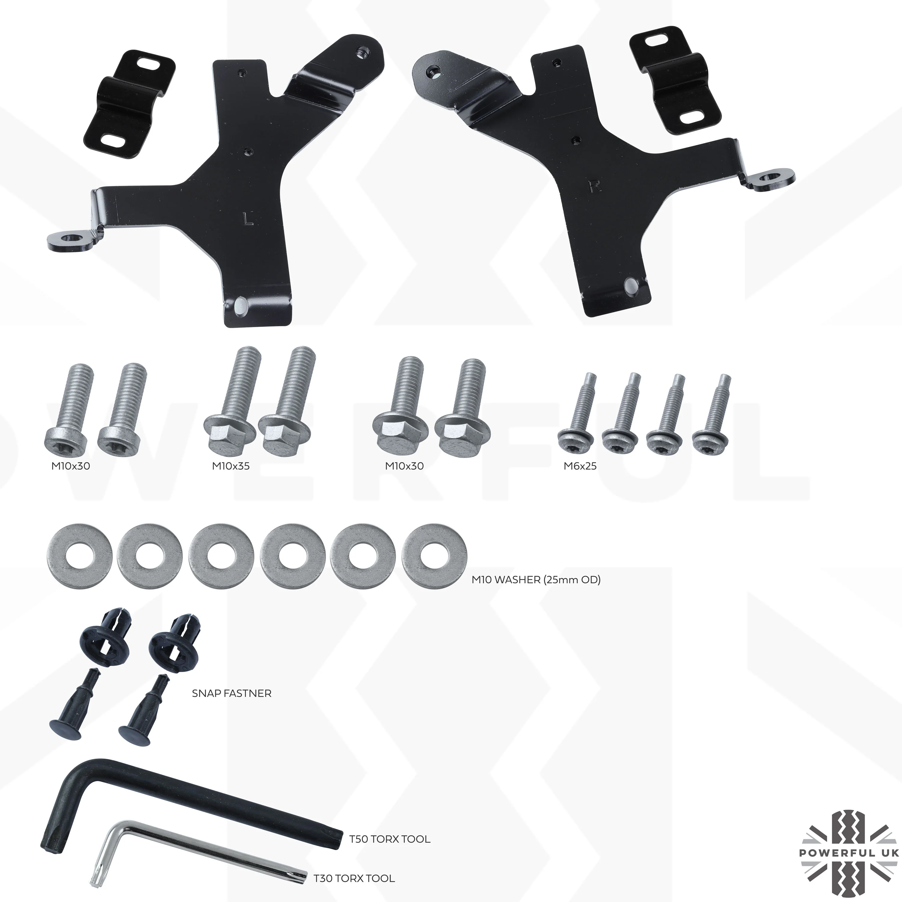 Front Aluminium Skid Plate (Aftermarket - Easy-Fit) for Land Rover Defender L663 - Black - Image 7