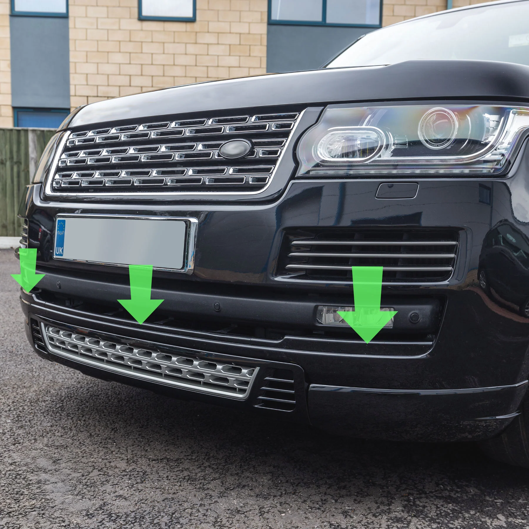 Front Bumper Lower Trim for Range Rover L405 - Gloss Black - Image 10