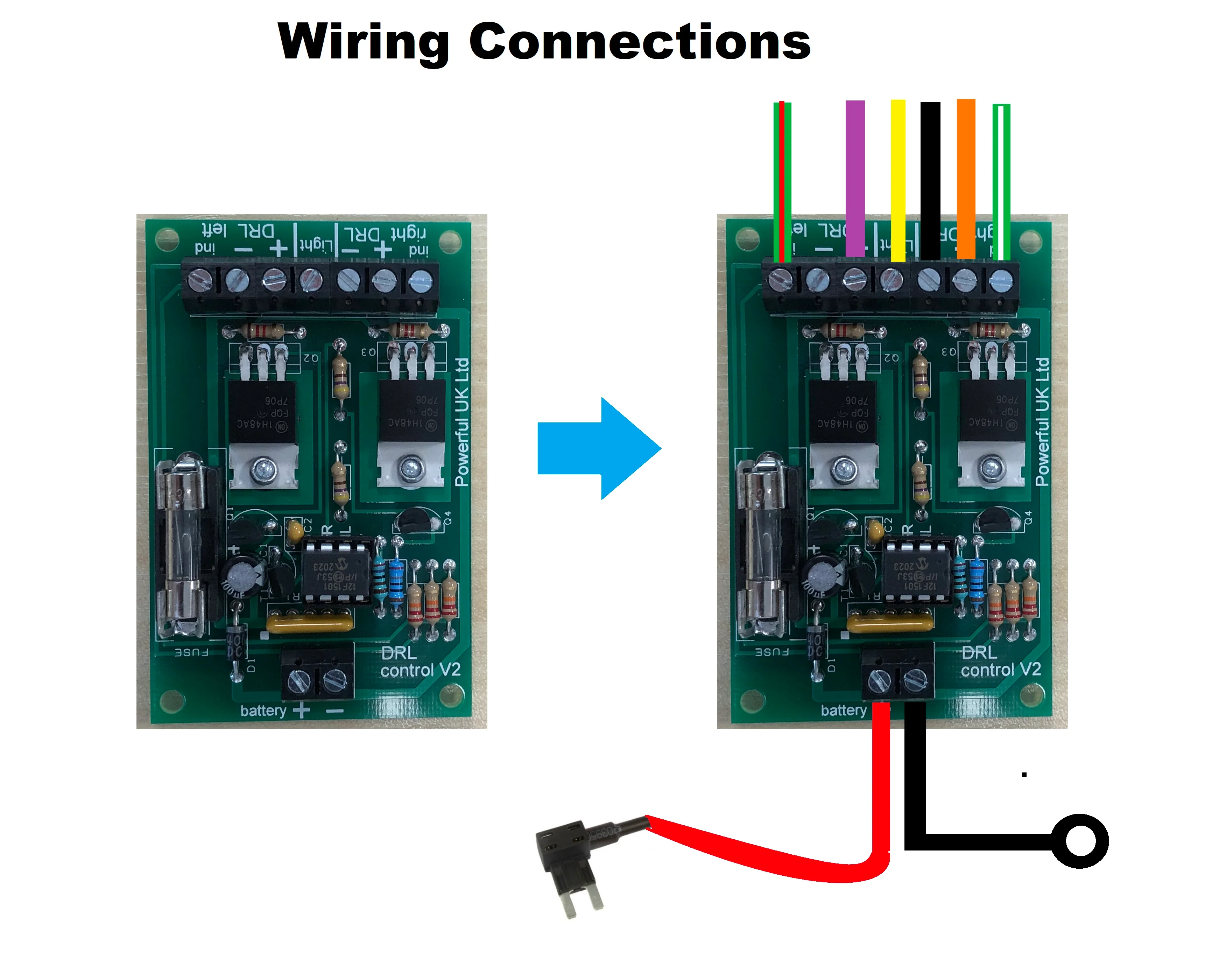 Full "2in1" LED Fog Lamp & DRL Kit with wiring for Range Rover Sport 2005-09 - Image 12