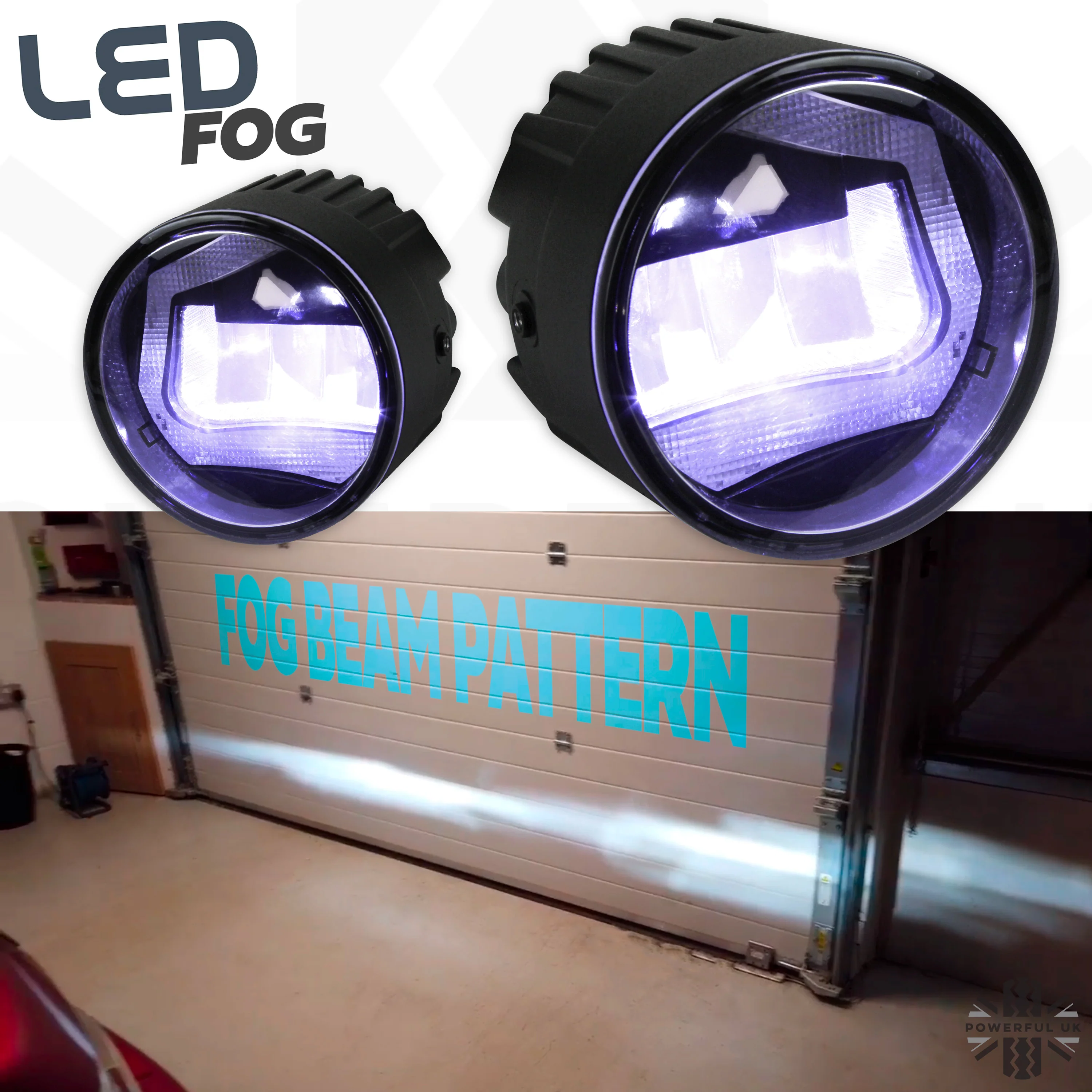 Full "2in1" LED Fog Lamp & DRL Kit with wiring for Range Rover Sport 2005-09 - Image 4
