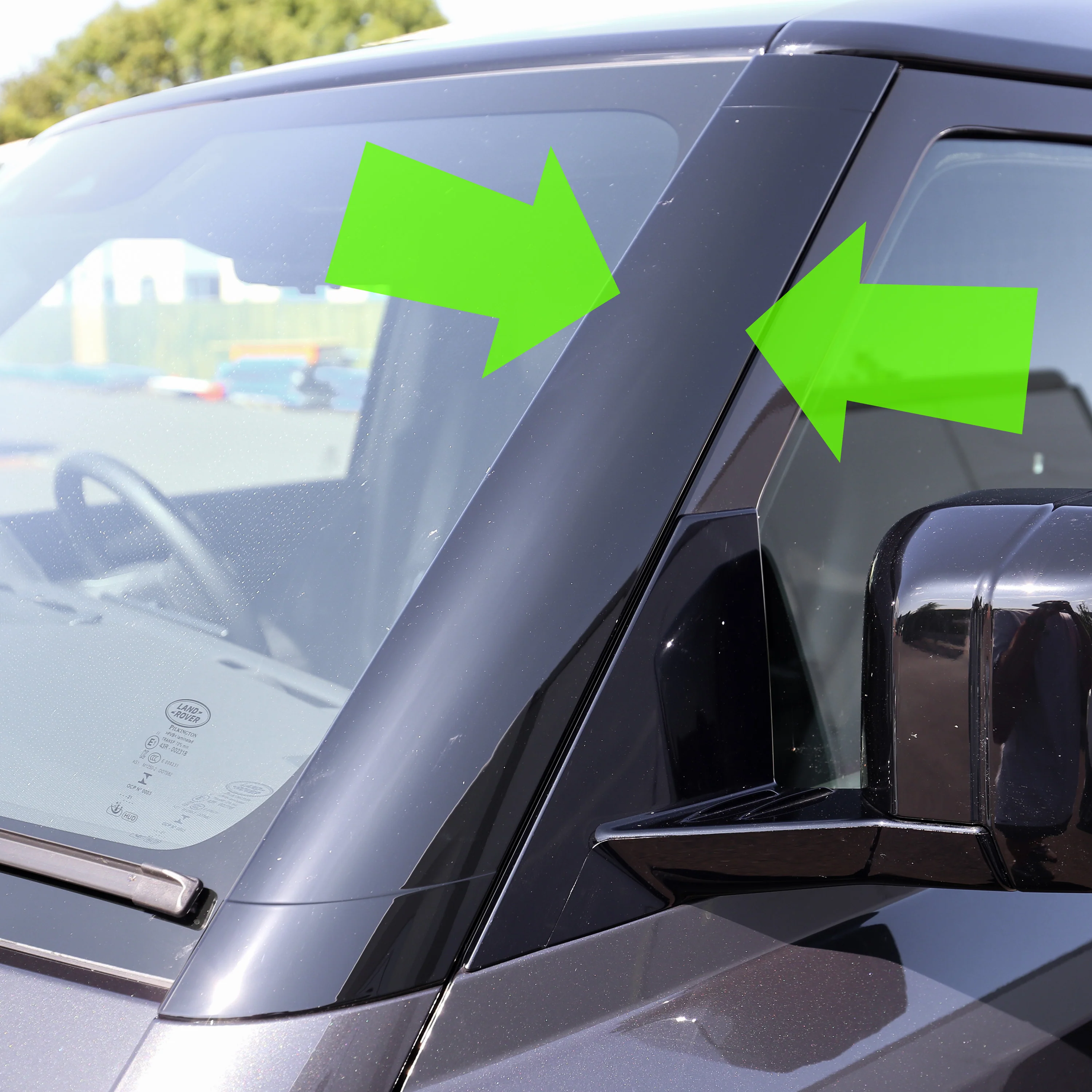 Genuine A Pillar Finishers in Gloss Black for Land Rover Defender L663 - PAIR - Image 8