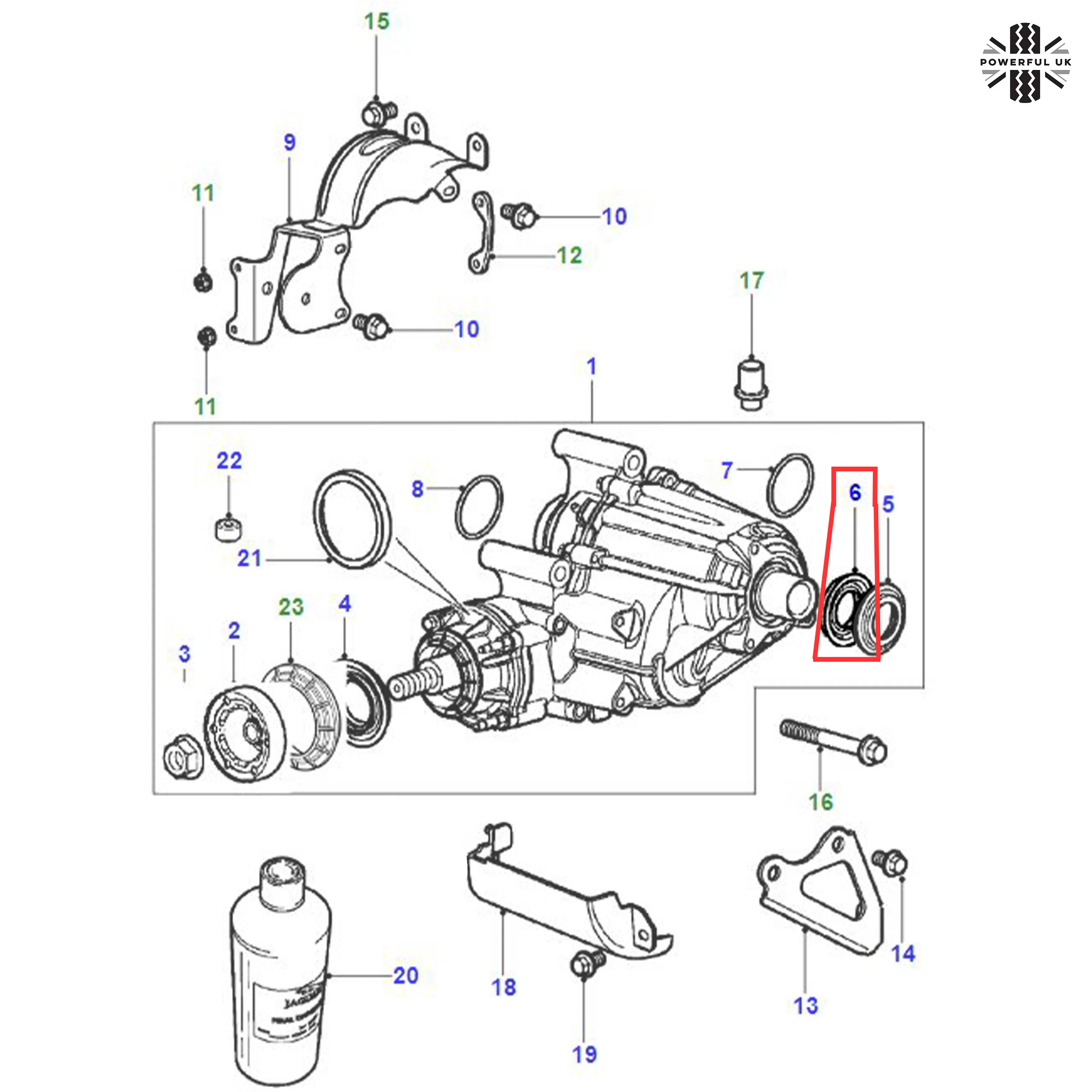 Genuine Drive Shaft Seal Ring for Jaguar X-Type AWD - PN C2S4875 - Image 4