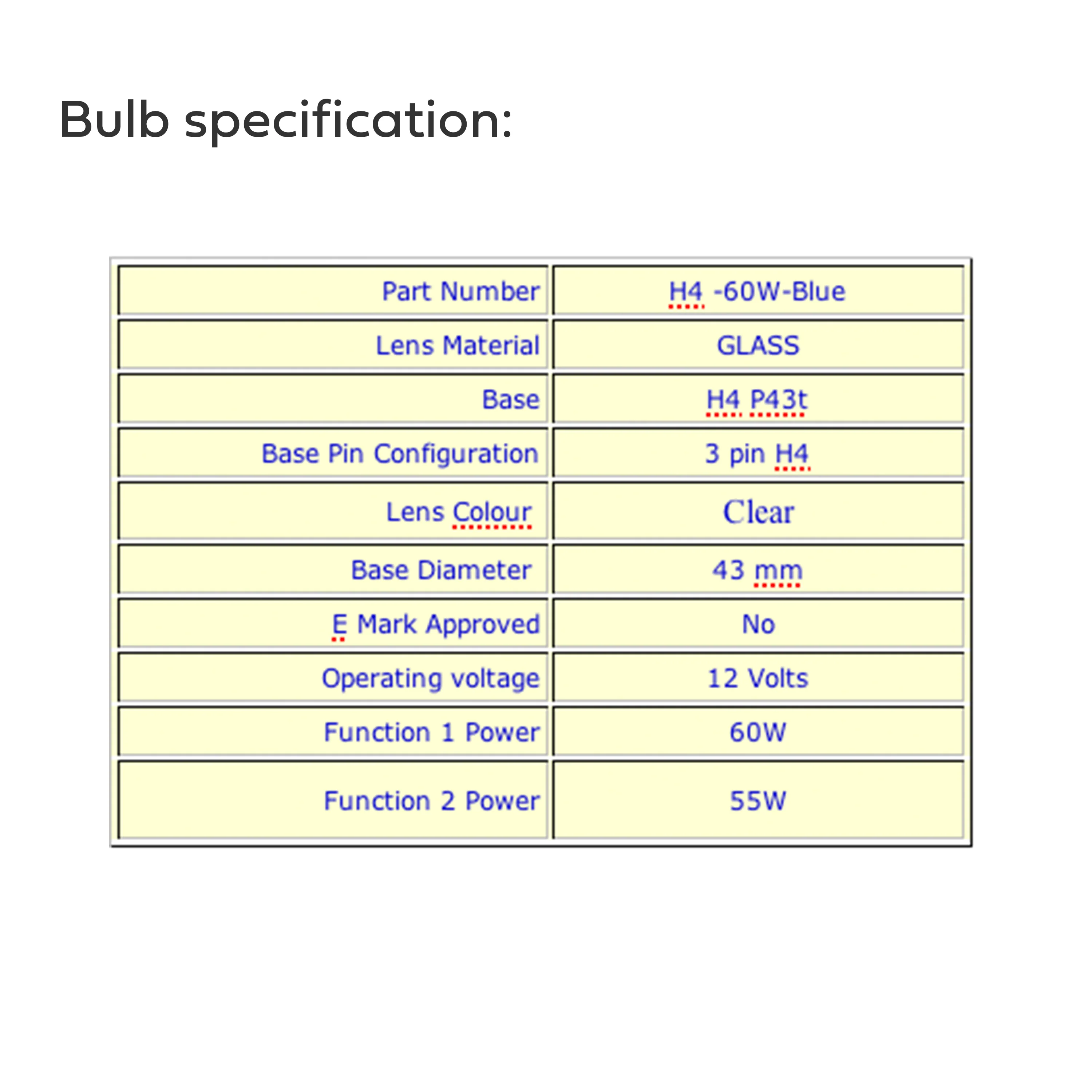 H4 Halogen Headlight Bulbs - 60W/55W Ultra-White - PAIR for Land Rover Discovery 1 & 2 - Image 5