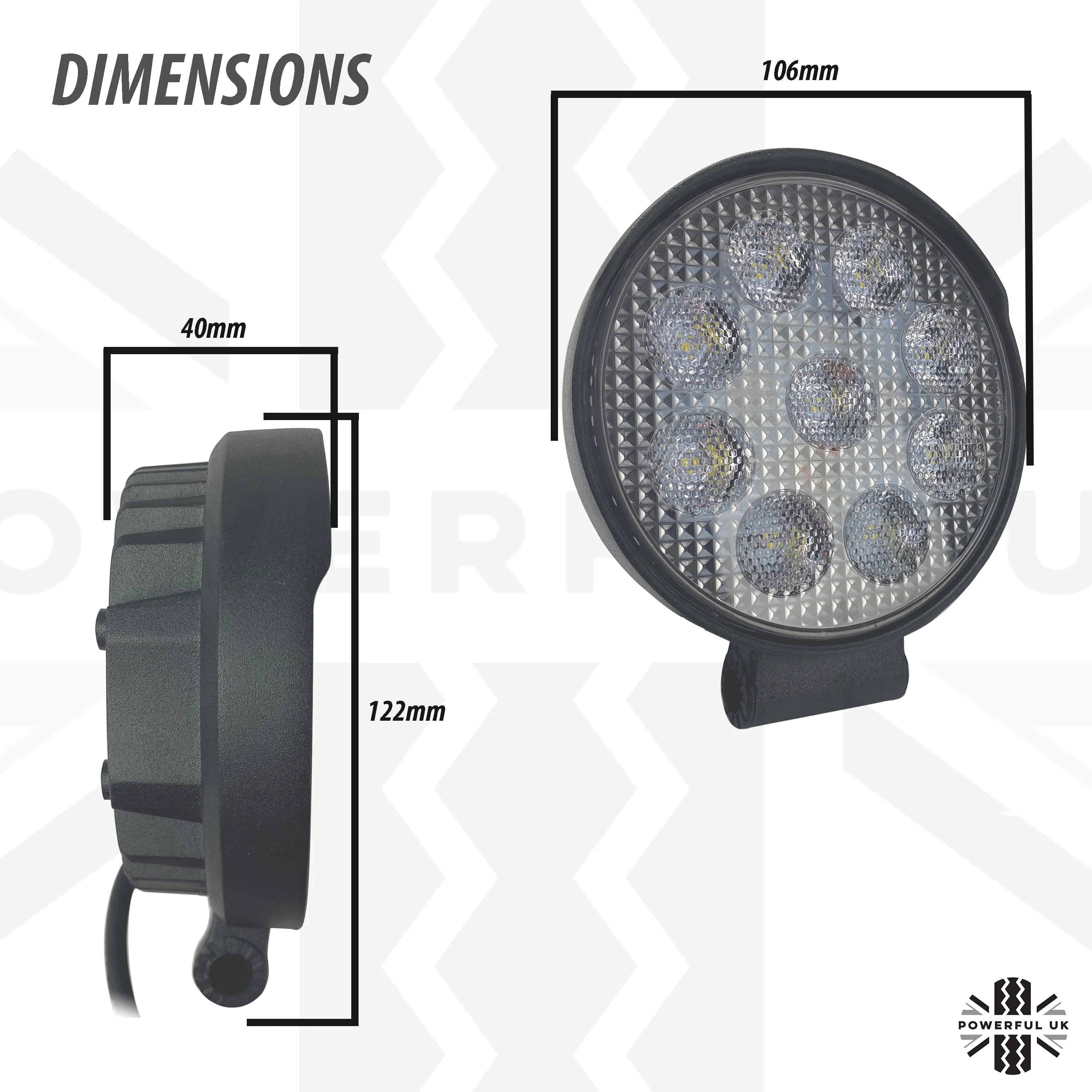 Hella 4"' Round Work Spot Light R1500 LED -1pc - Image 8