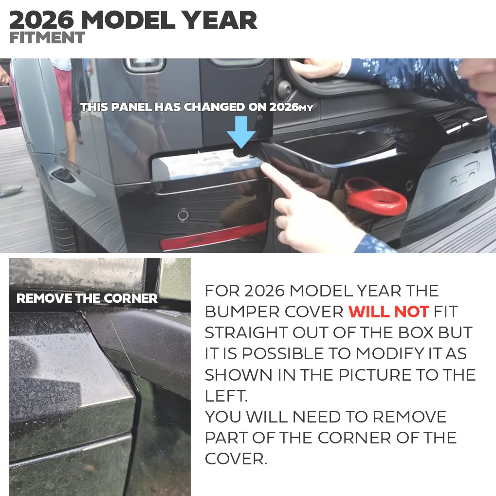 HSX Extended Rear Bumper Cover for Land Rover Defender L663 - Satin Black - Image 11