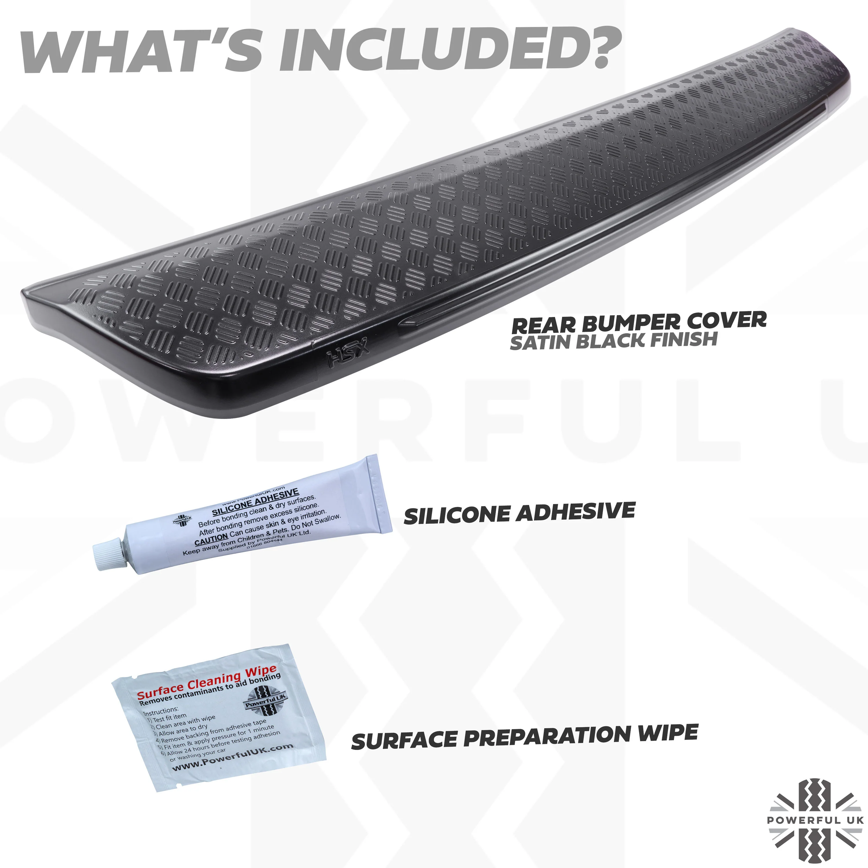 HSX Extended Rear Bumper Cover for Land Rover Defender L663 - Satin Black - Image 4