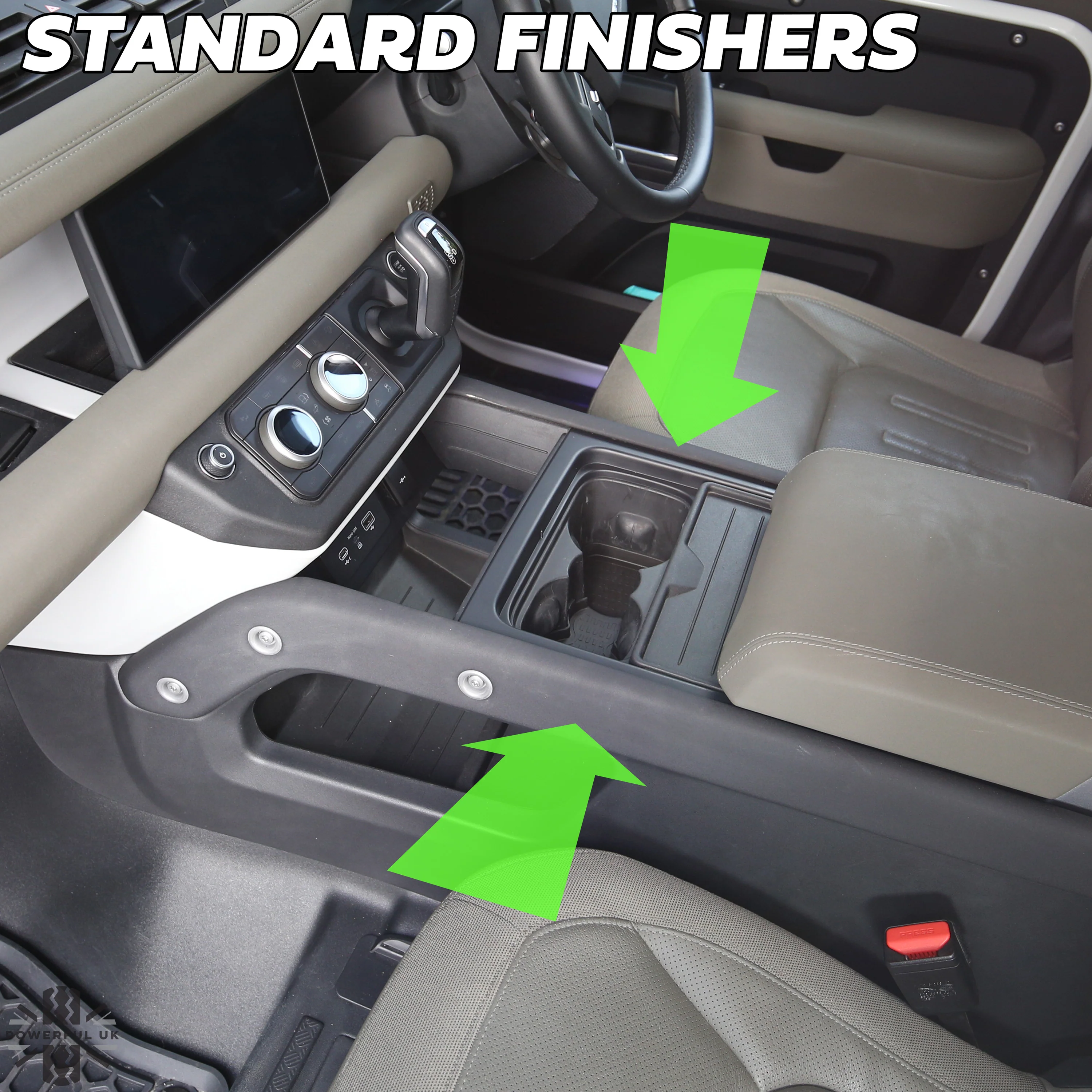 Interior Centre Console Finishers PAIR (Genuine) in Dark Oak for Defender L663 - Image 7