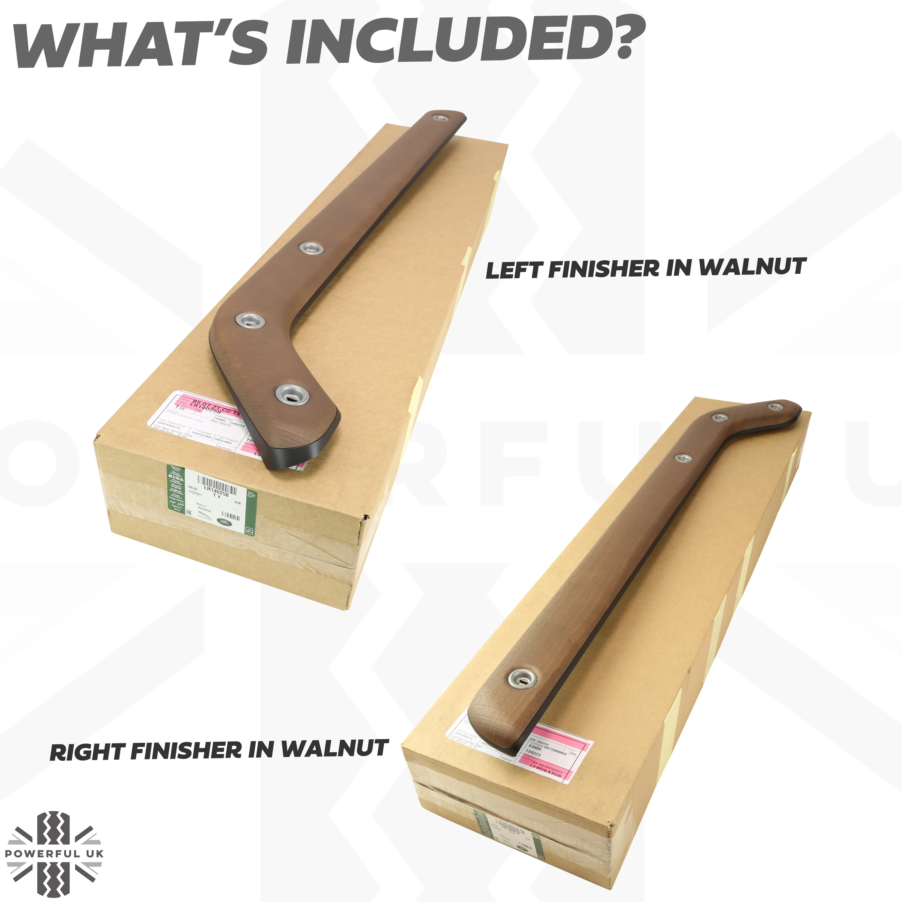 Interior Centre Console Finishers PAIR (Genuine) in Walnut for Defender L663 - Image 4