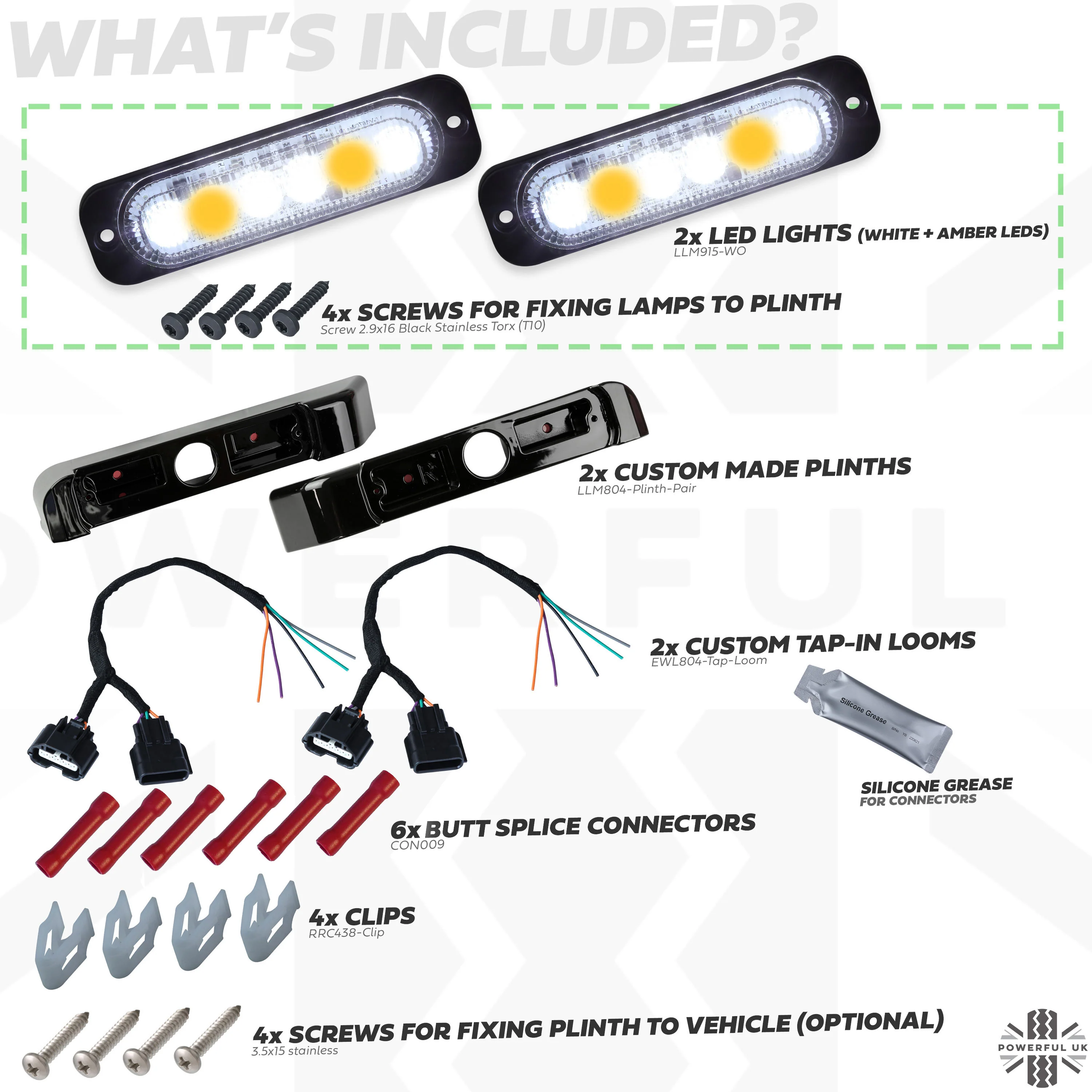 LED rear light upgrade kit for Land Rover Defender L663 - White+Amber - Image 3