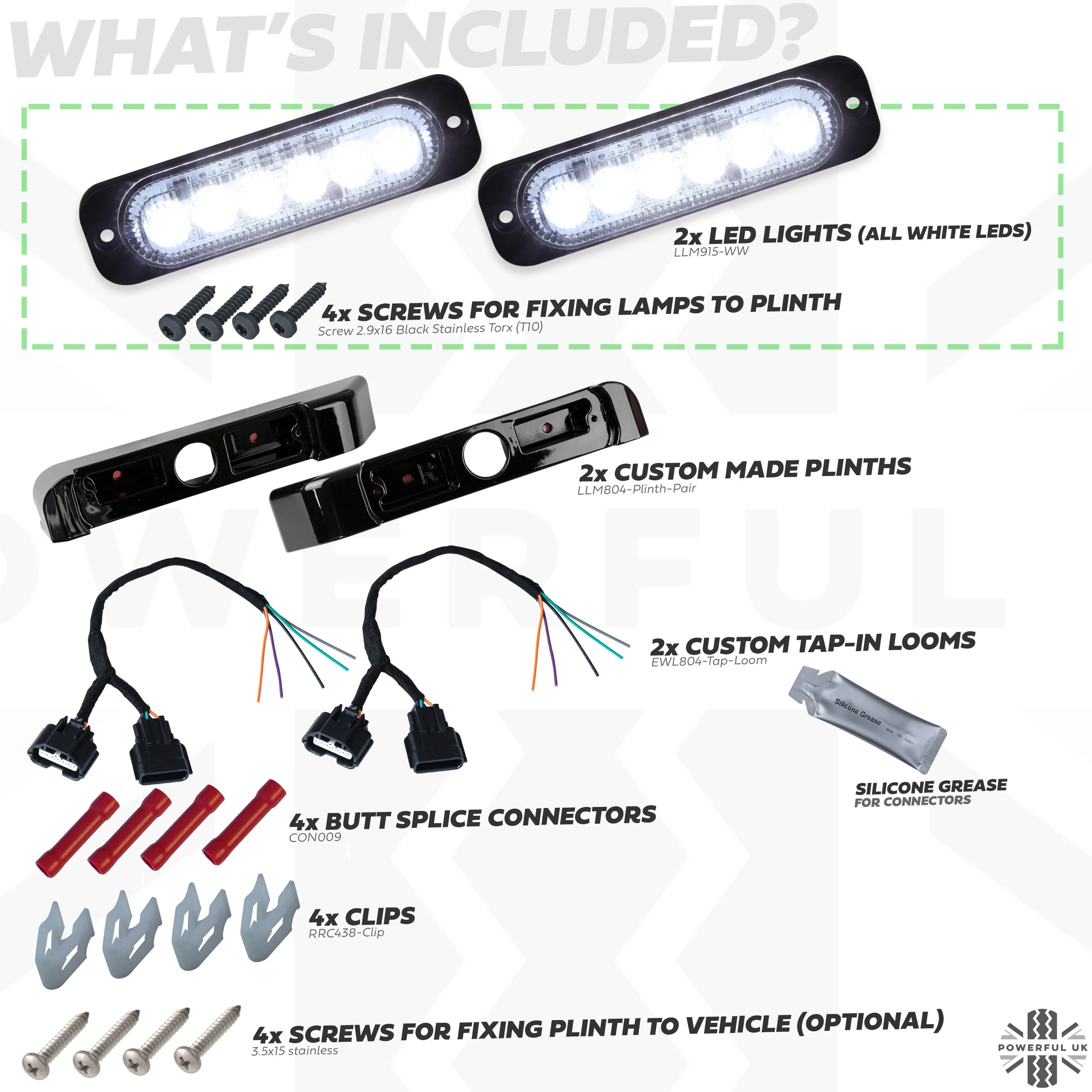 LED Reverse light upgrade kit for Land Rover Defender L663 - All White - Image 3