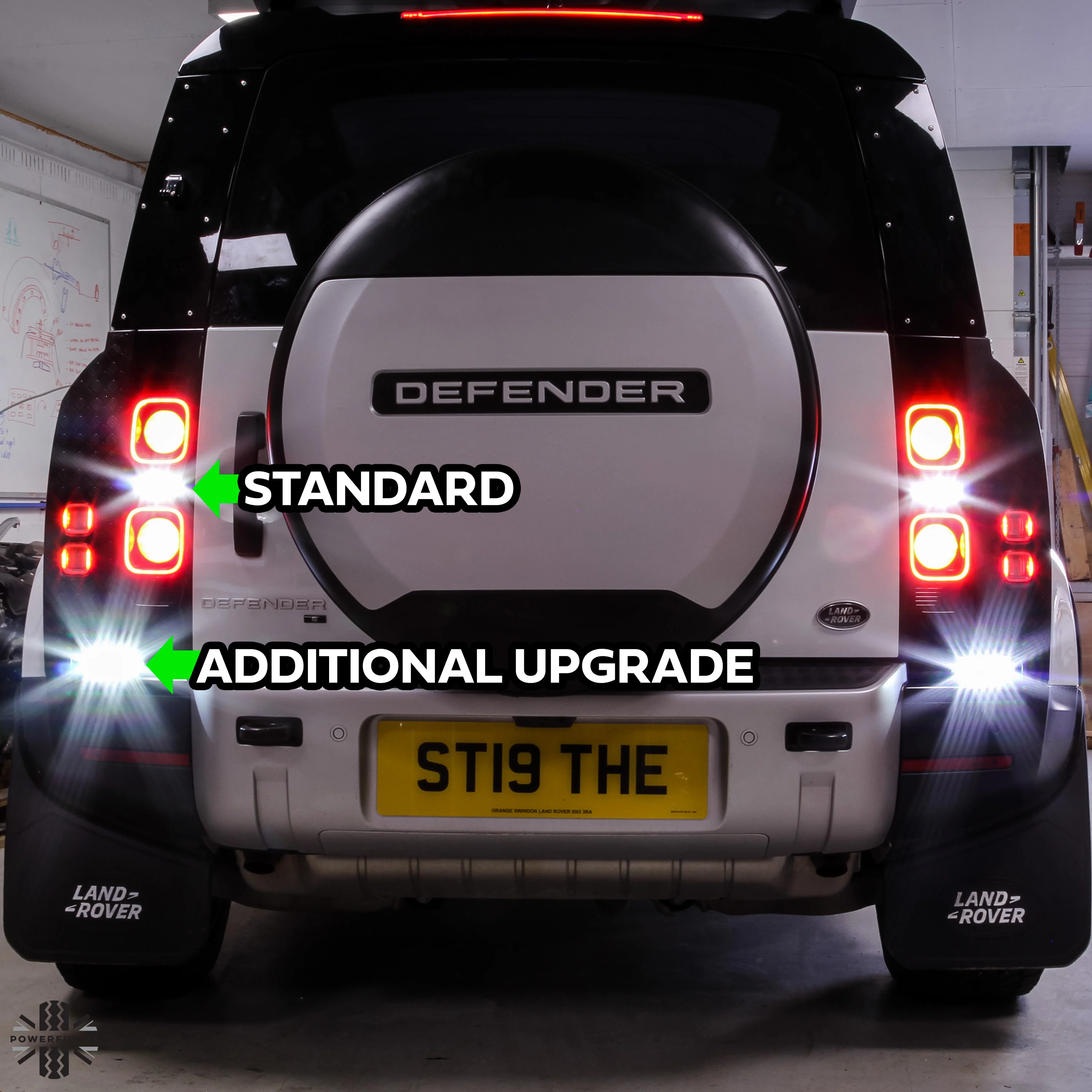 LED Reverse light upgrade kit for Land Rover Defender L663 - All White - Image 7