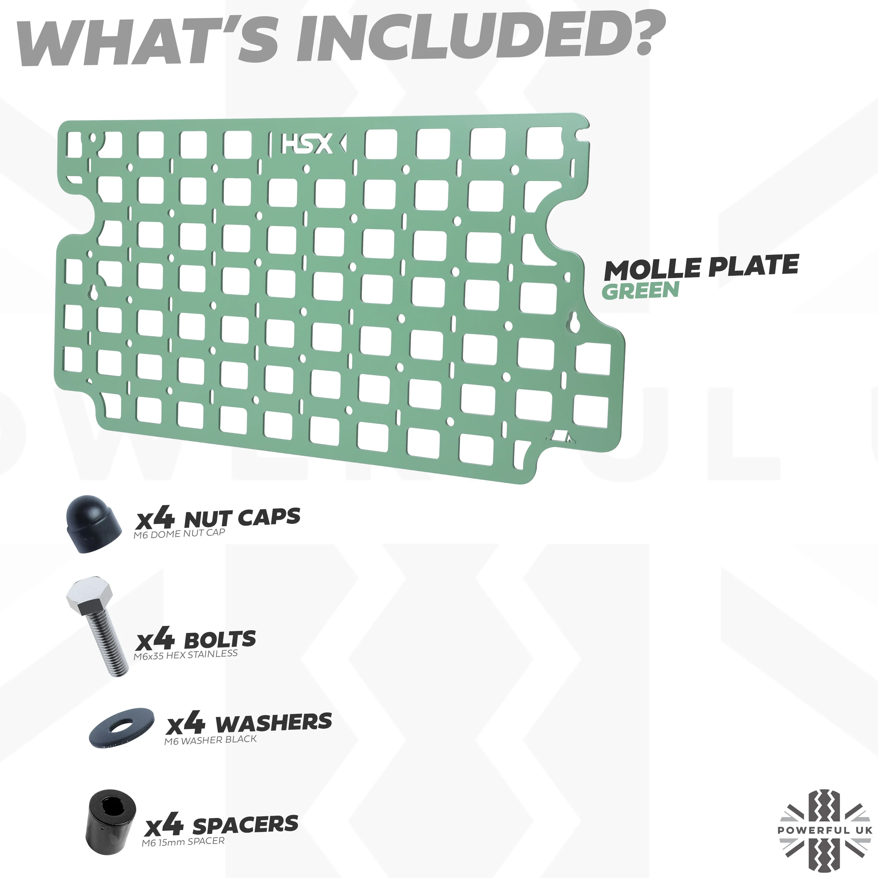 Molle Plate for Side Gear Box for Land Rover Defender L663 - Black or Green - Image 11