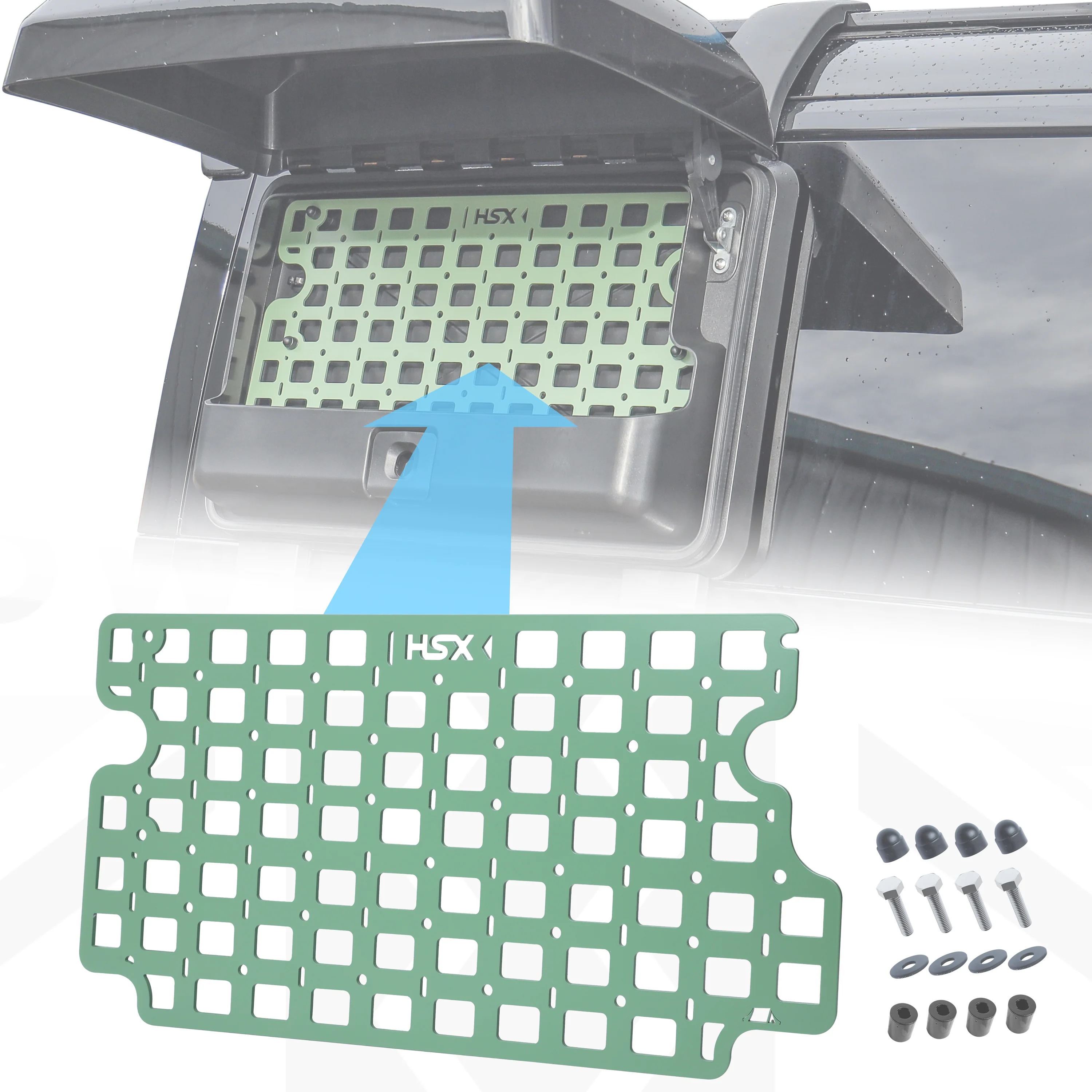 Molle Plate for Side Gear Box for Land Rover Defender L663 - Black or Green - Image 14