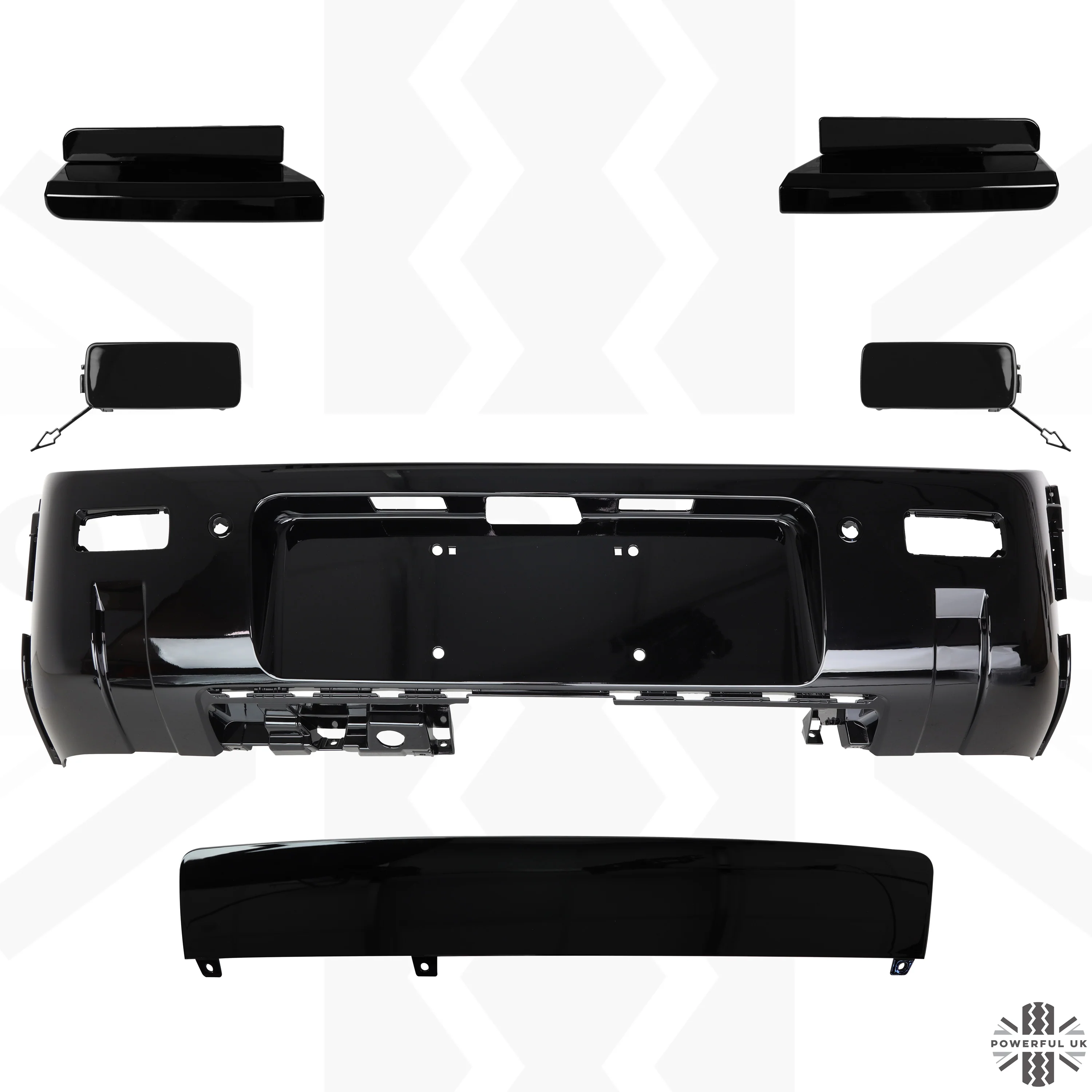 Rear Bumper Kit for Land Rover Defender L663 - Gloss Black - Image 3