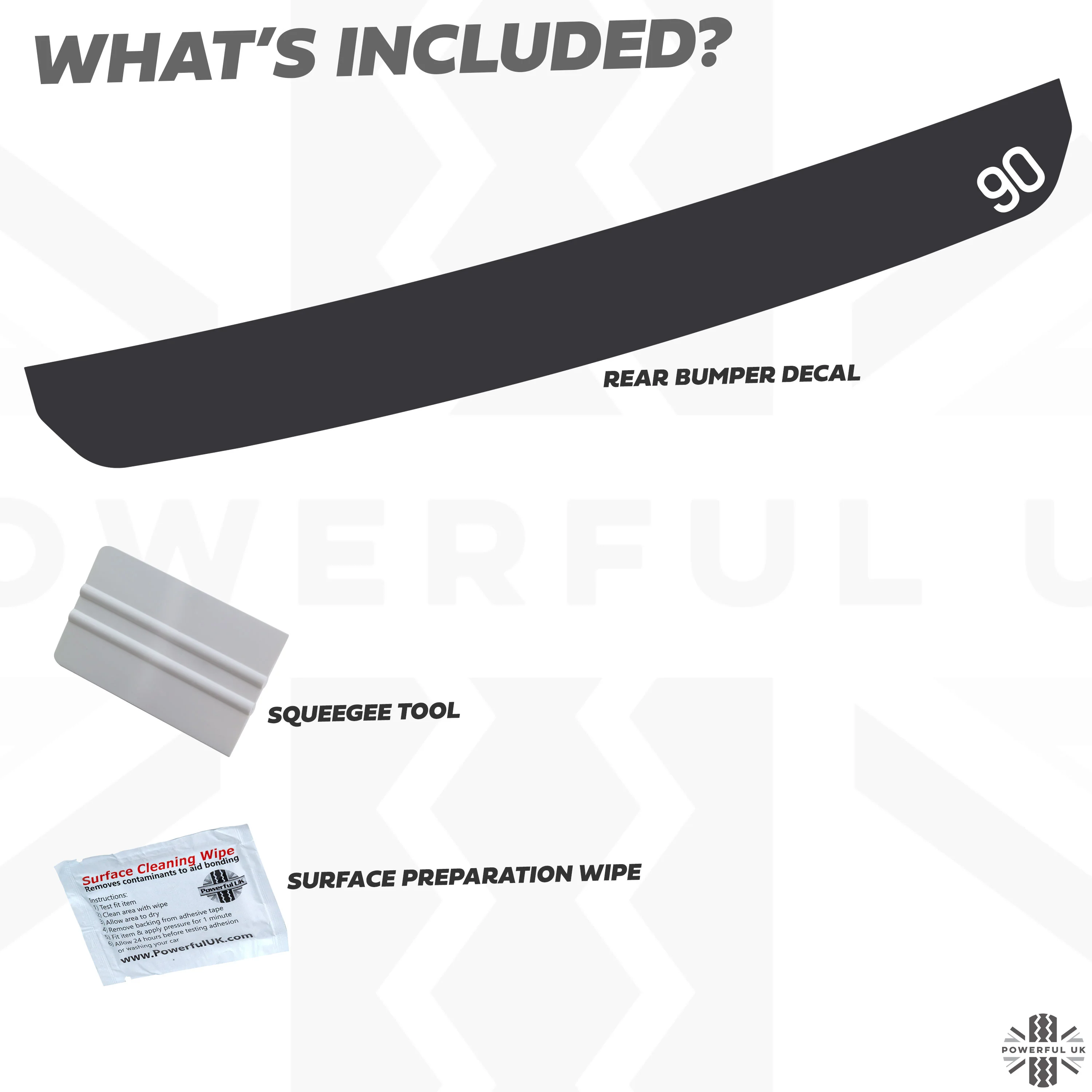 Rear Bumper Protection Decal for Land Rover Defender L663 - with 90 emblem - Image 3