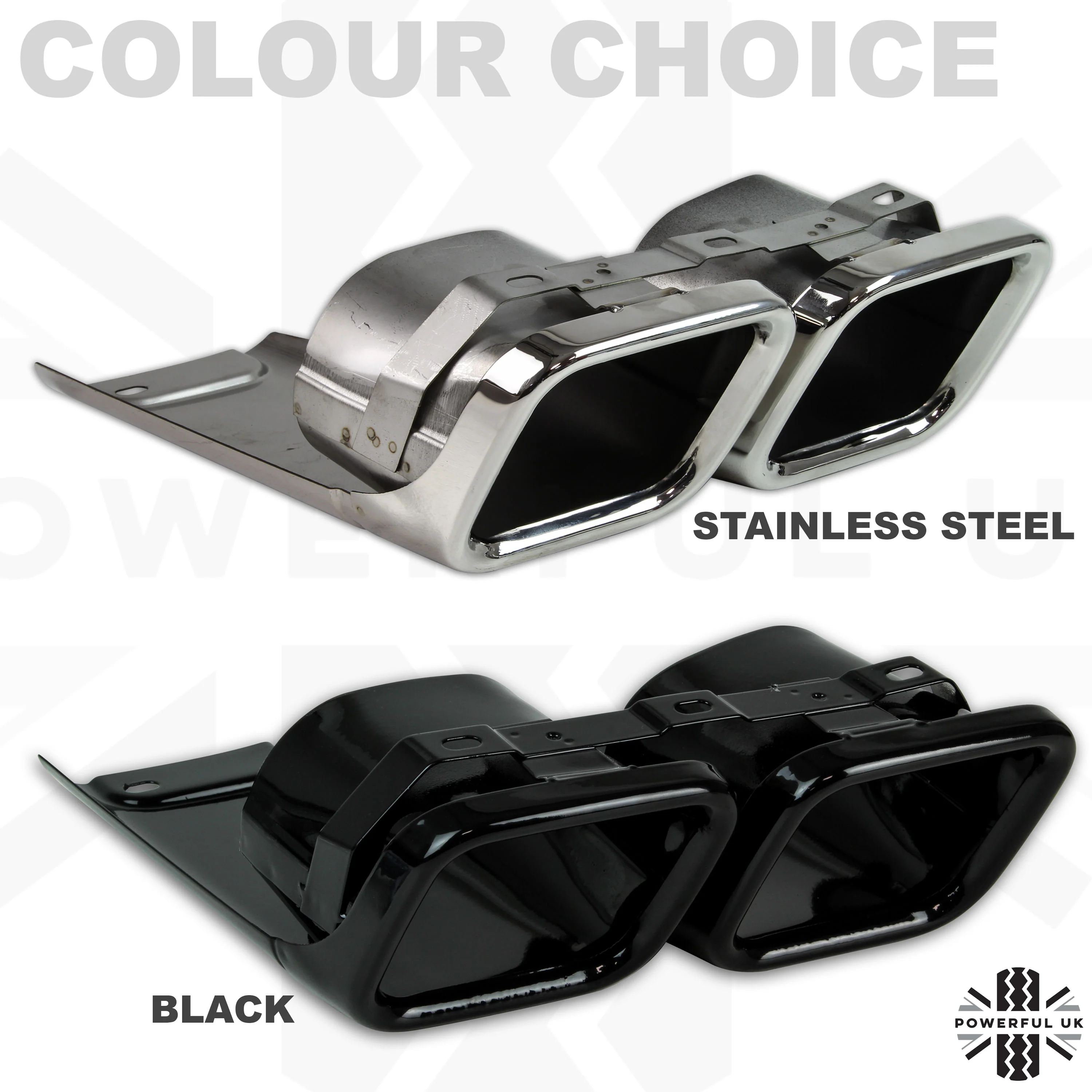 Rear Bumper Quad Exhaust Tips "SVO Style" for Range Rover L405 - Stainless Steel - Image 6