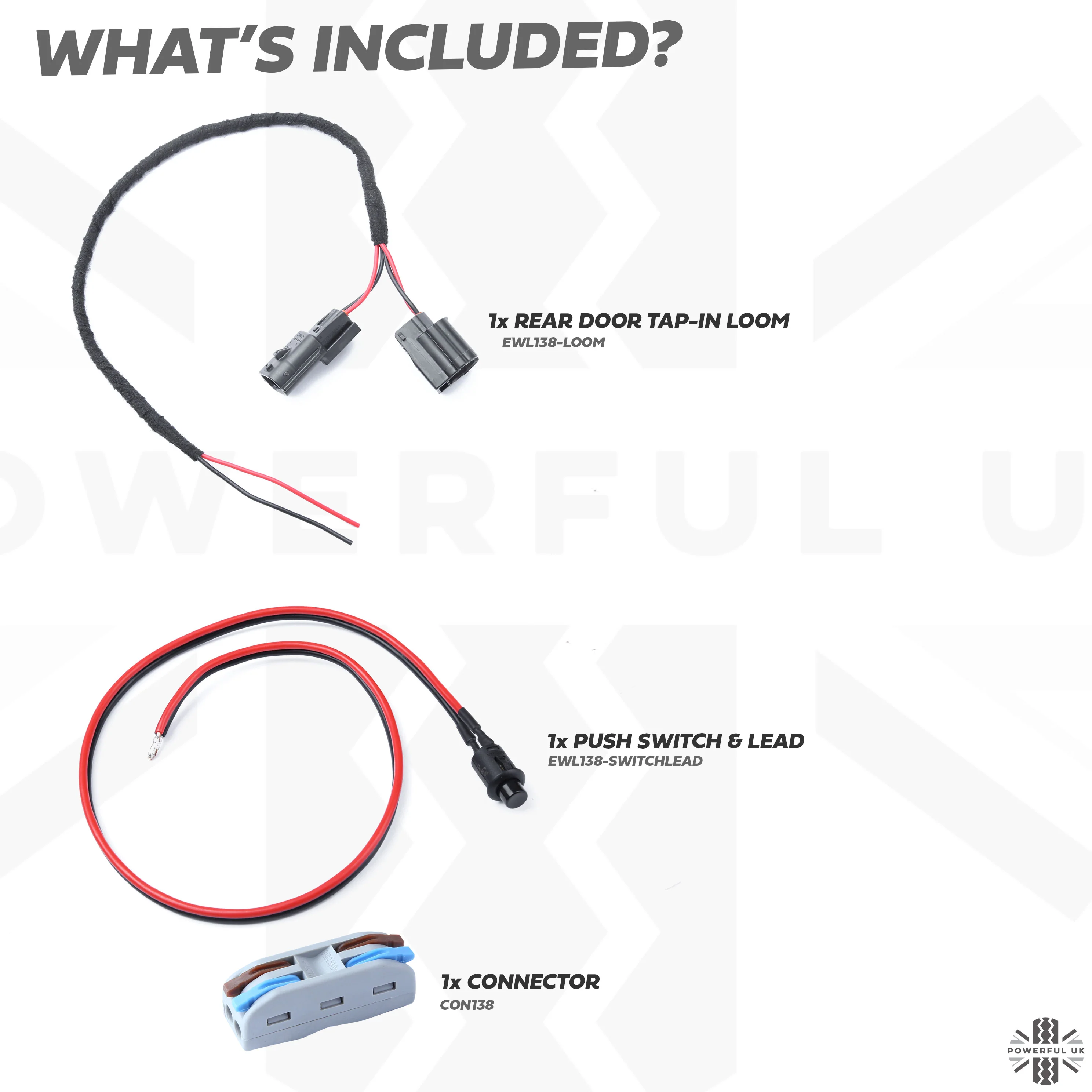 Rear Door Internal Release Kit (Loom+Switch) for Land Rover Defender L663 - Image 3