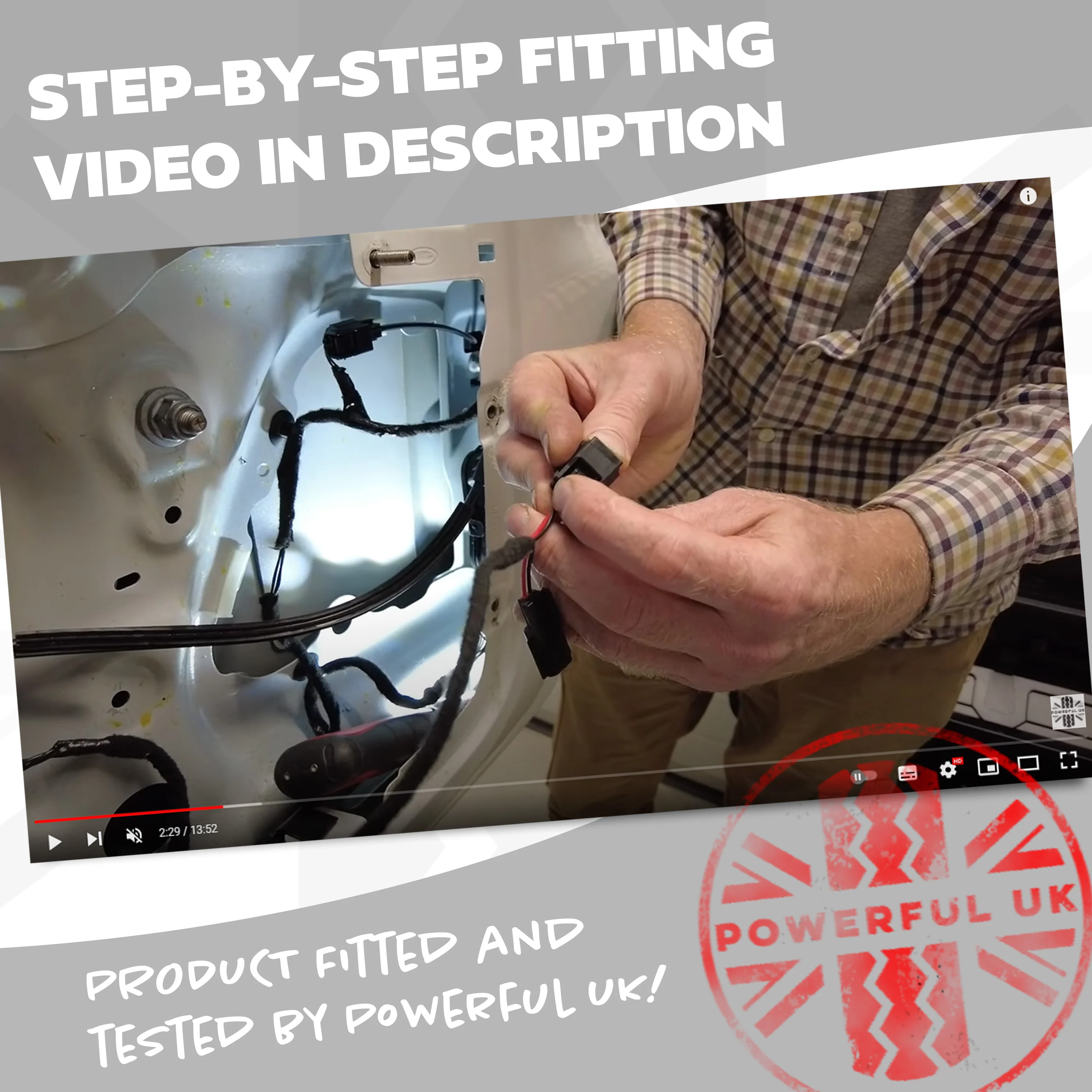 Rear Door Internal Release Kit (Loom+Switch) for Land Rover Defender L663 - Image 6