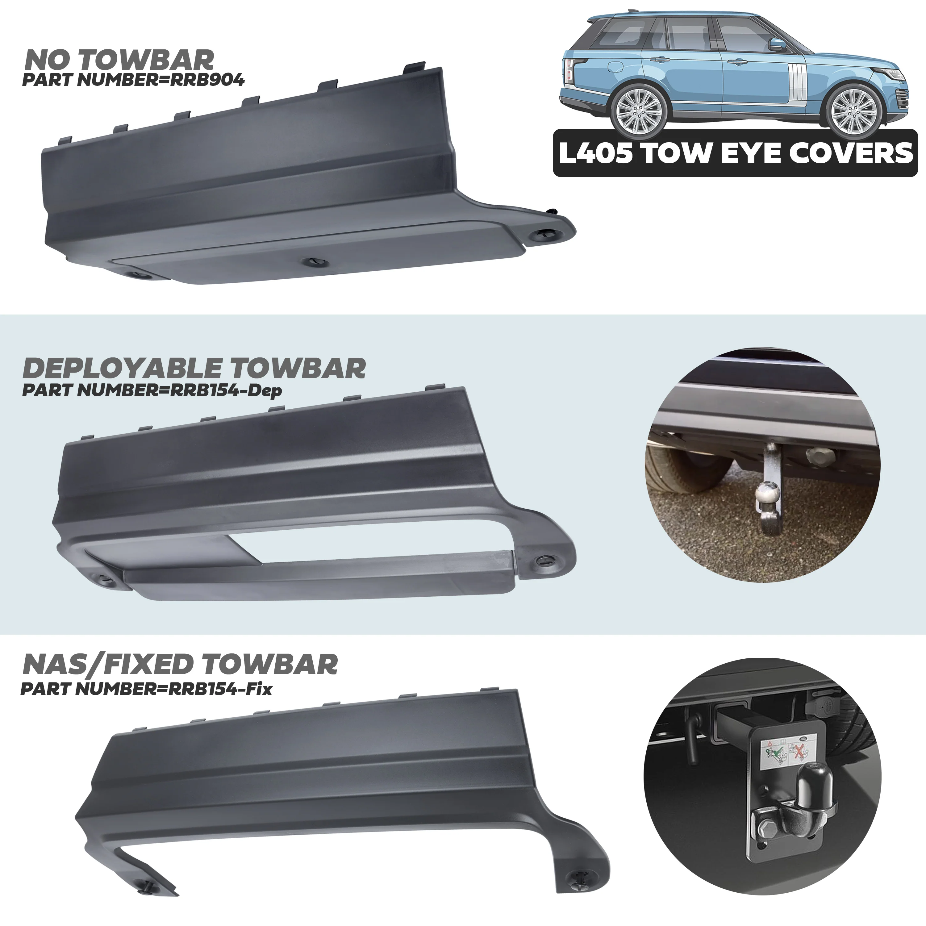 Rear Tow Eye Cover for Range Rover L405 - Aftermarket - Image 7