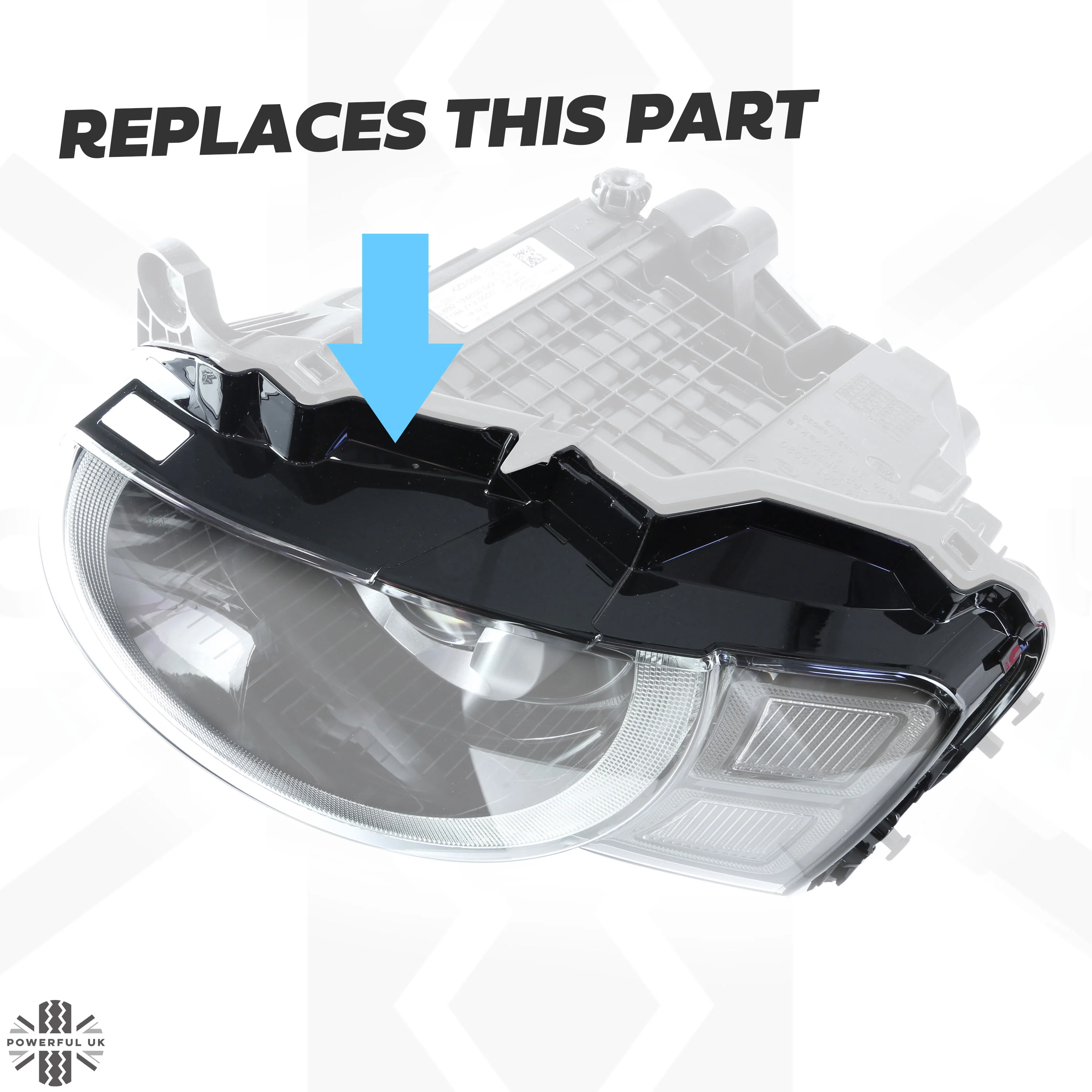 Replacement Headlight Lens for Land Rover Defender L663 - Left - Image 3