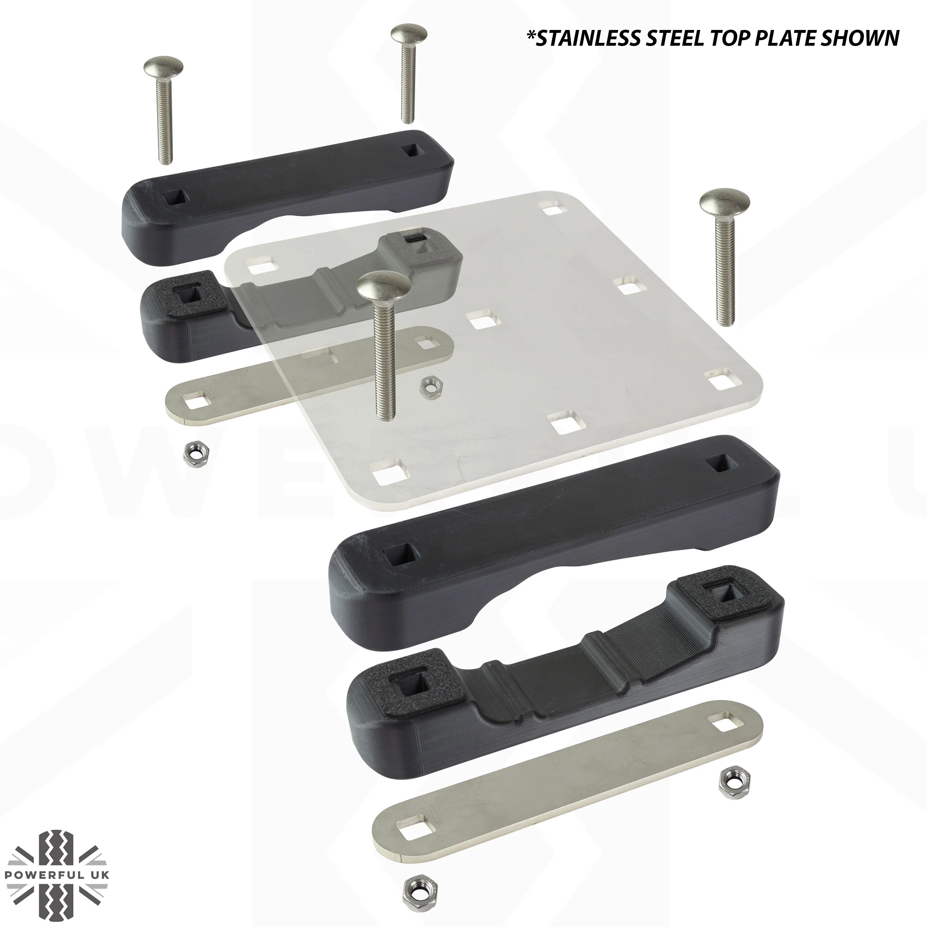Roof Rack Antenna Mount Kit for Thule Cross Bars - Kit A - Zinc Plated Top - Image 6