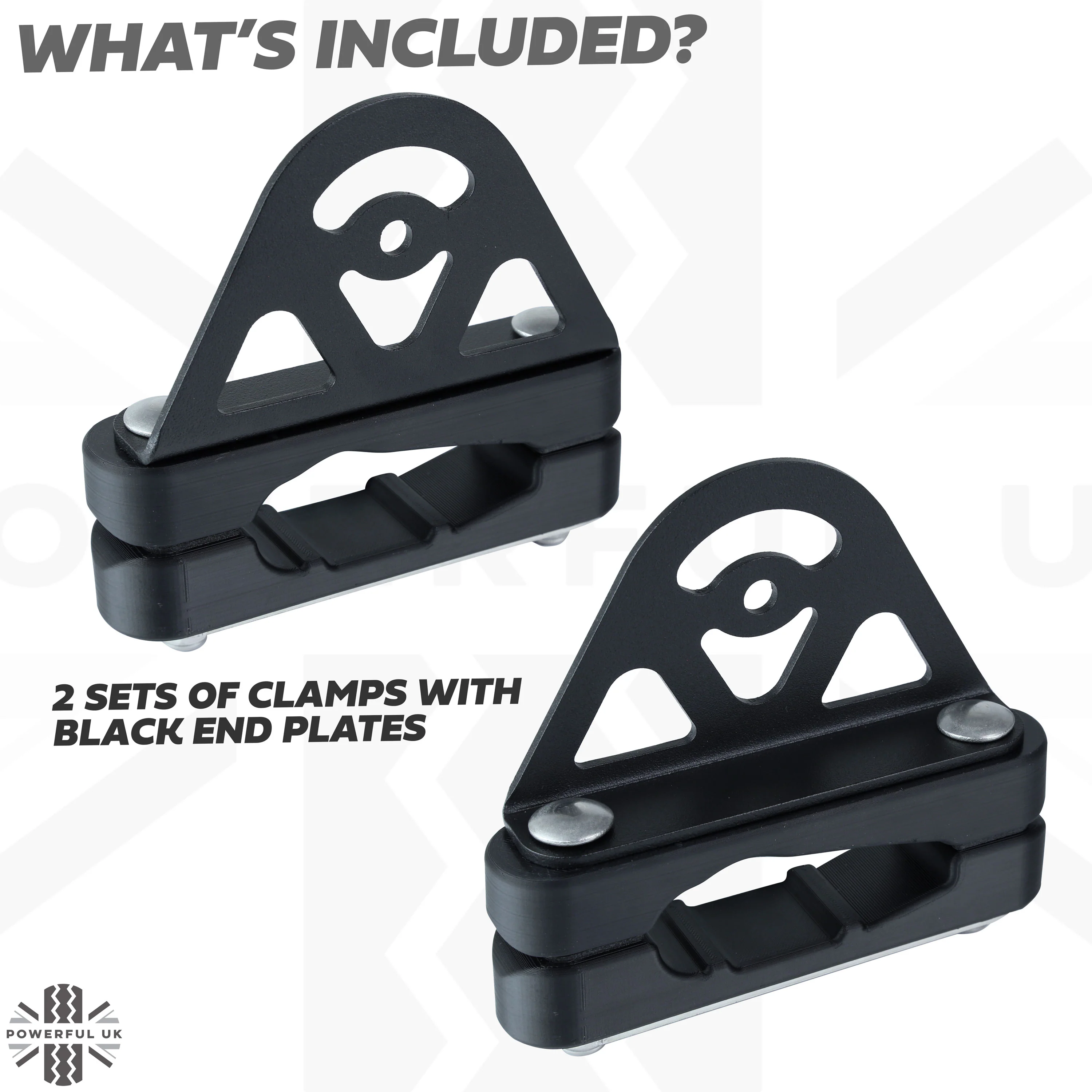 Roof Rack Mount Clamp Kit for Thule Cross Bars - Kit D (Black) - Image 4