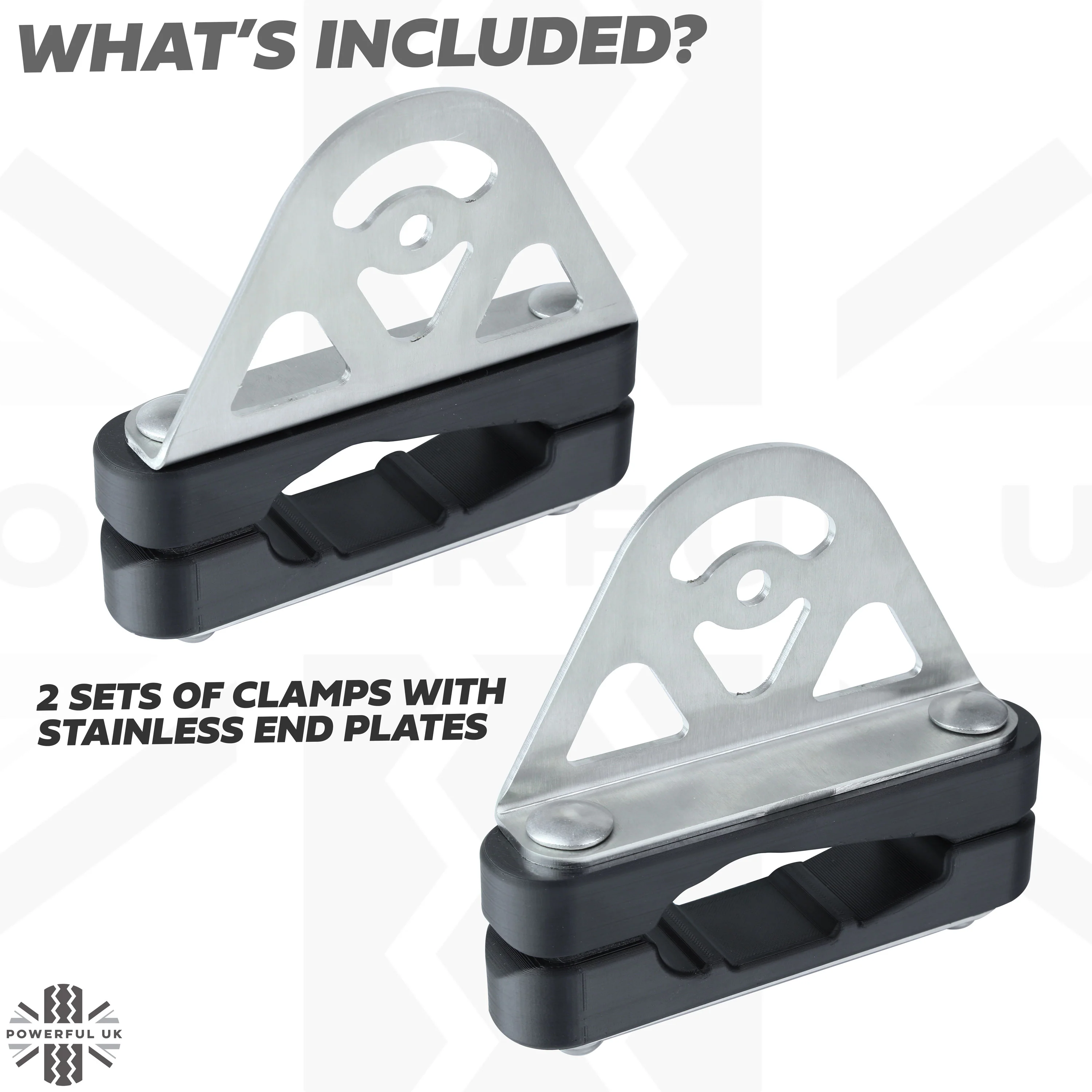 Roof Rack Mount Clamp Kit for Thule Cross Bars - Kit D (Stainless) - Image 4